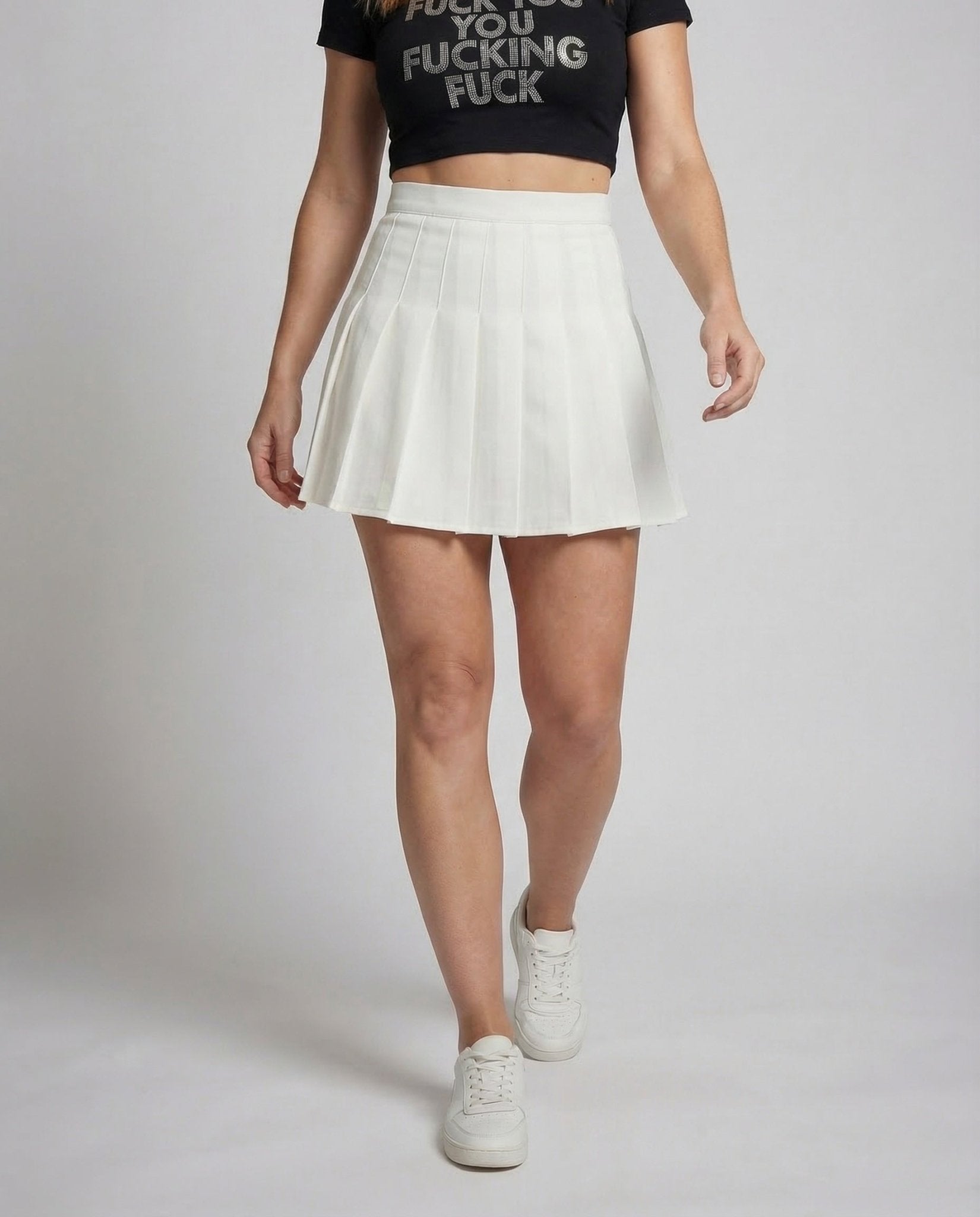 Women's Mini Skirt Pleated High Waist - Chichicherry