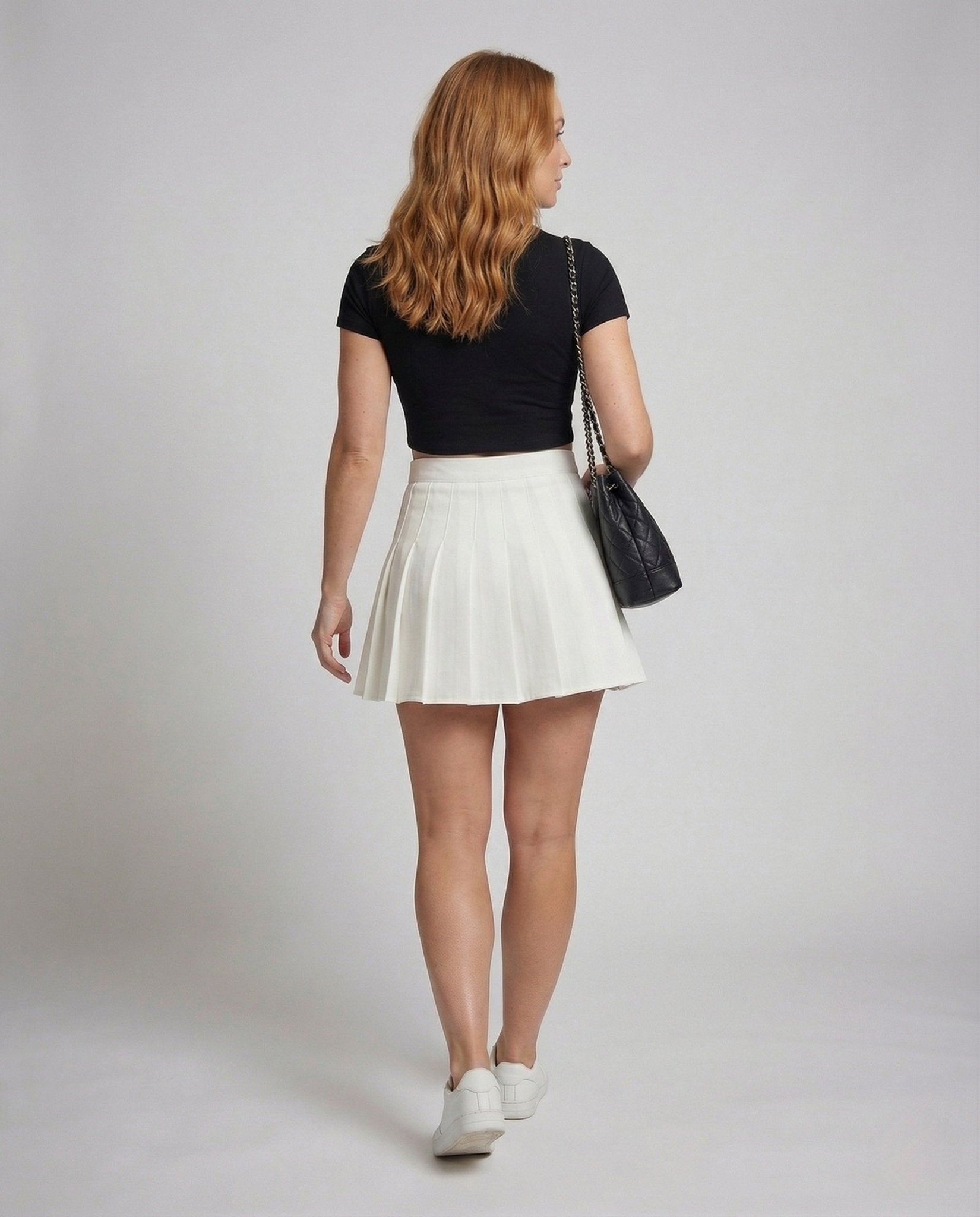 Women's Mini Skirt Pleated High Waist - Chichicherry
