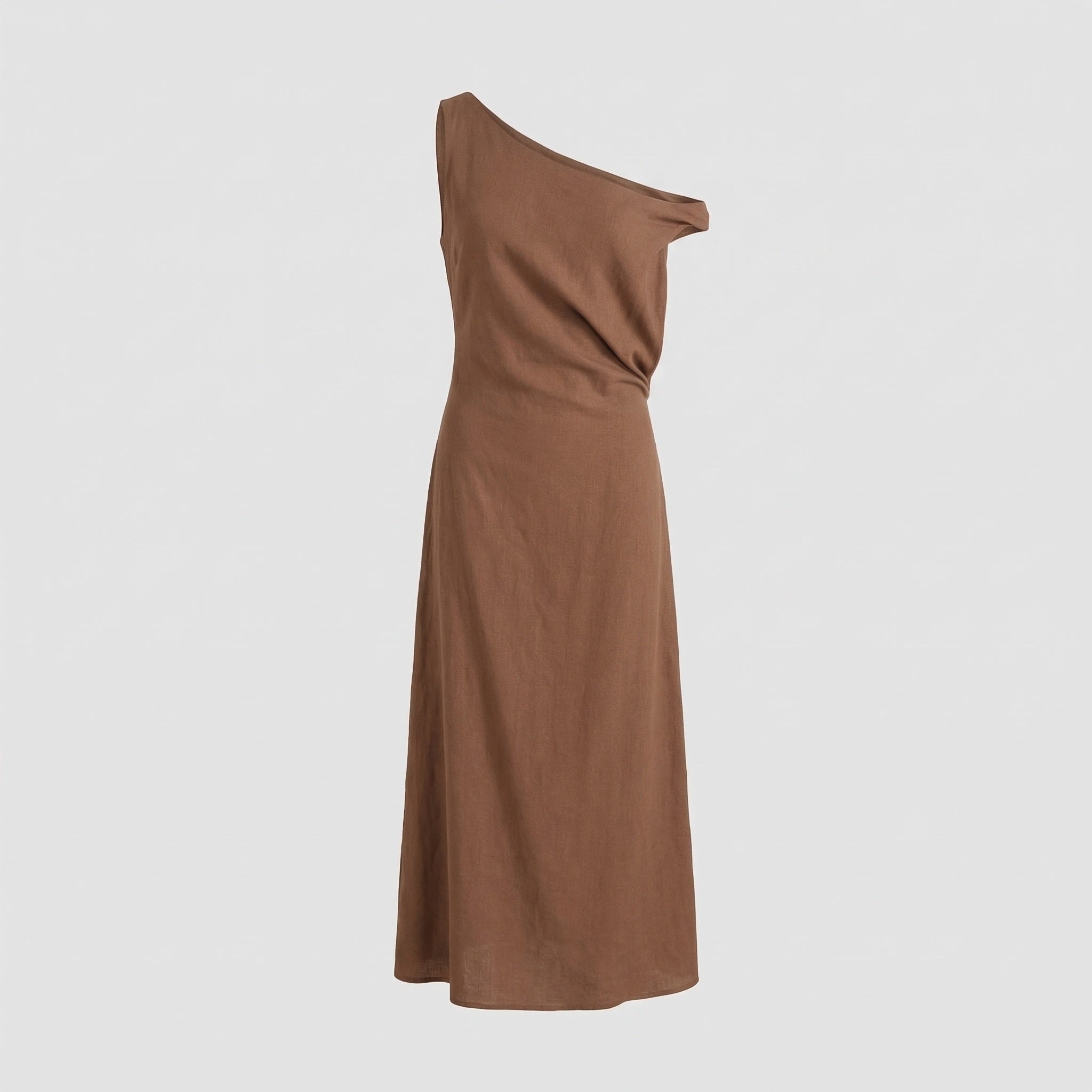 Women's Off-Shoulder Maxi Dress with Draping - Chichicherry