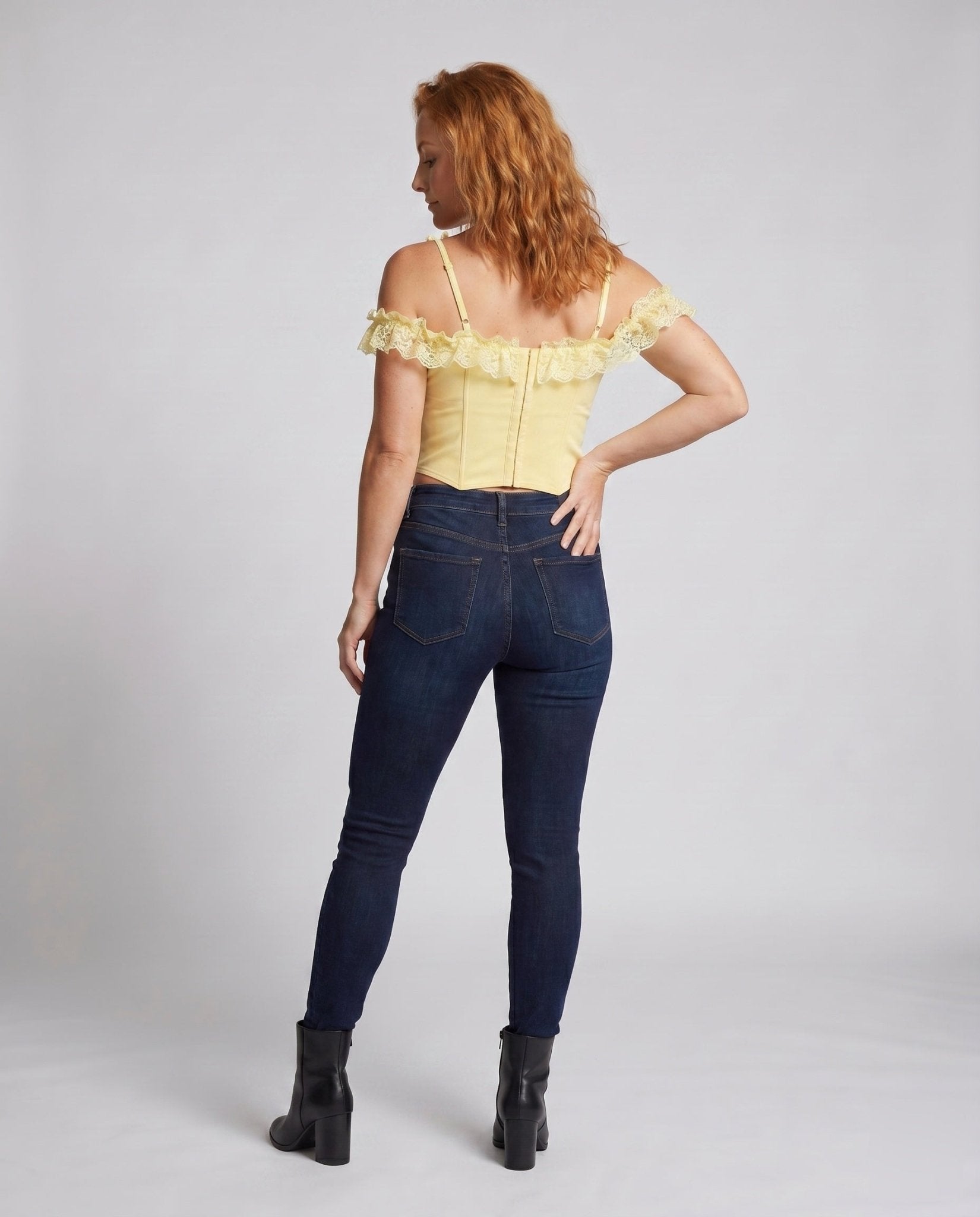 Women's Off-Shoulder Top with Delicate Ruffle Hem - Chichicherry