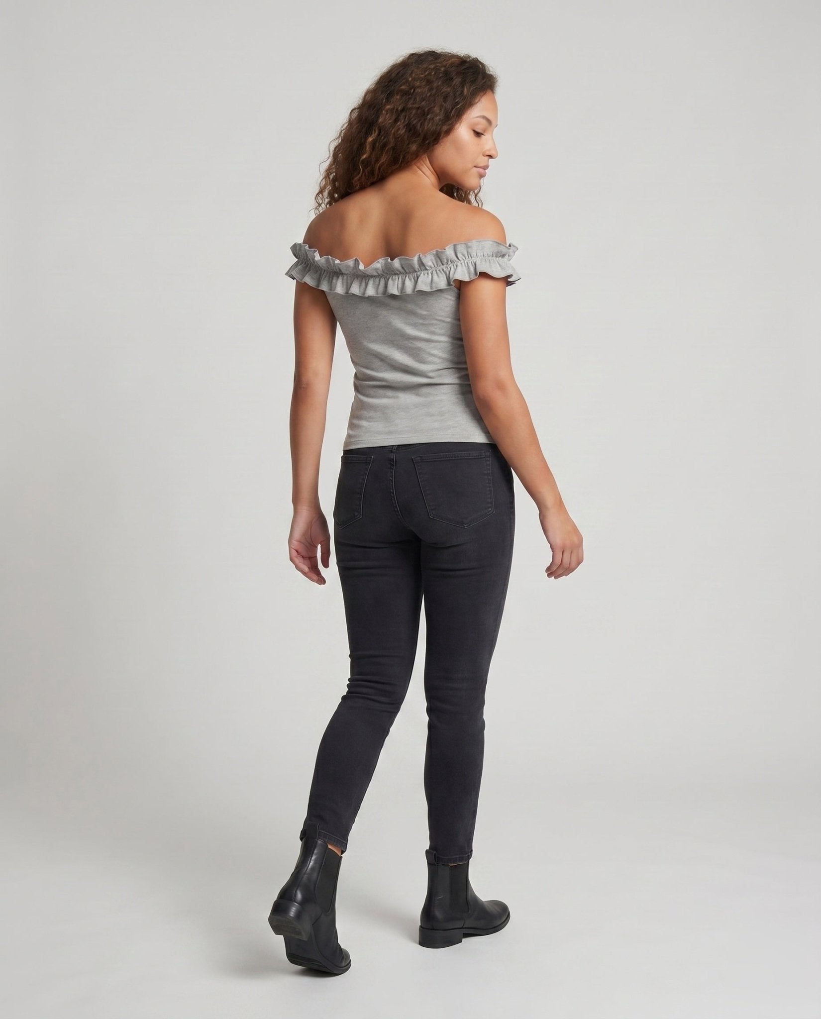Women's Off-Shoulder Top with Ruffle Details - Chichicherry