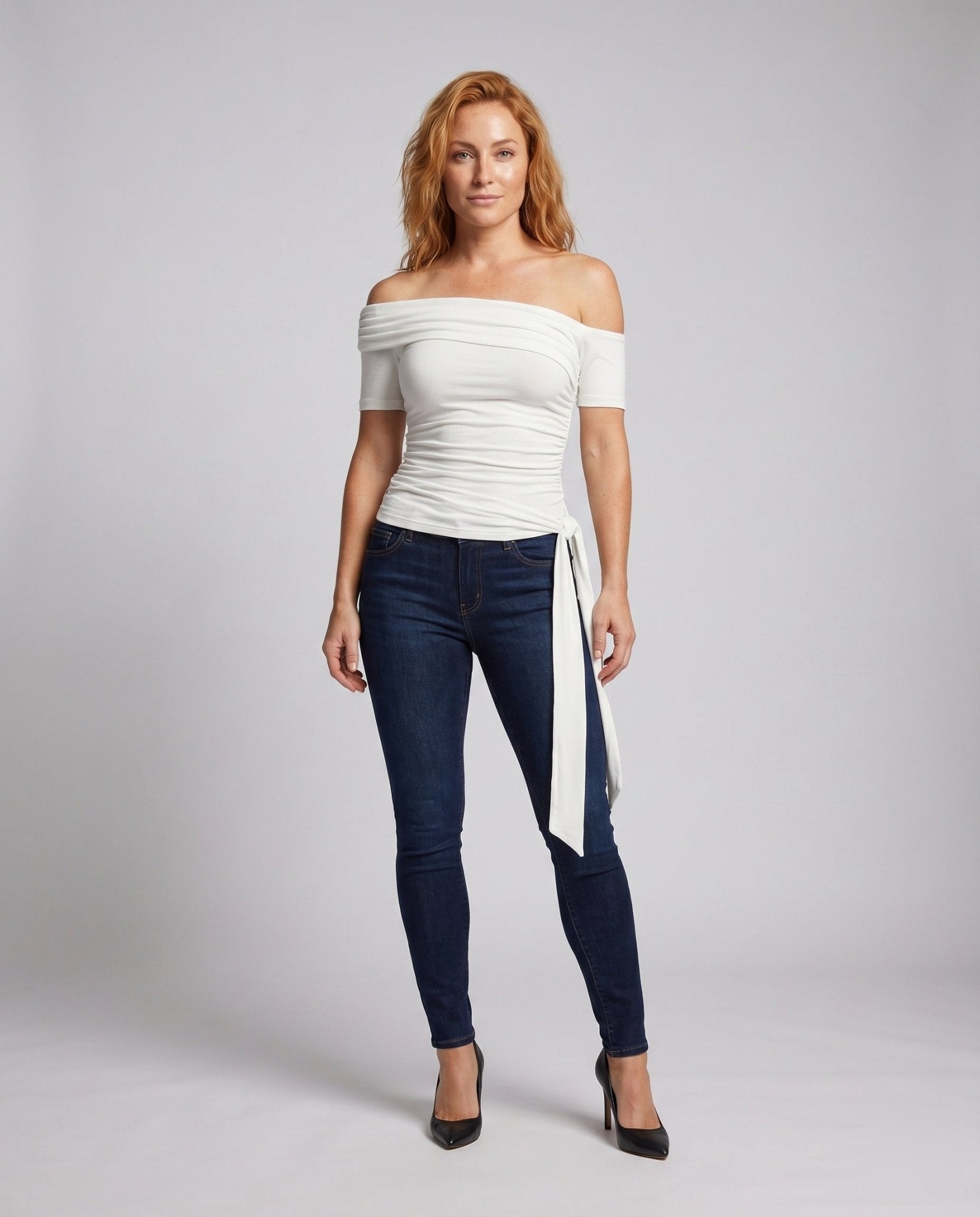 Women's Off-Shoulder Top with Side Ties - Chichicherry