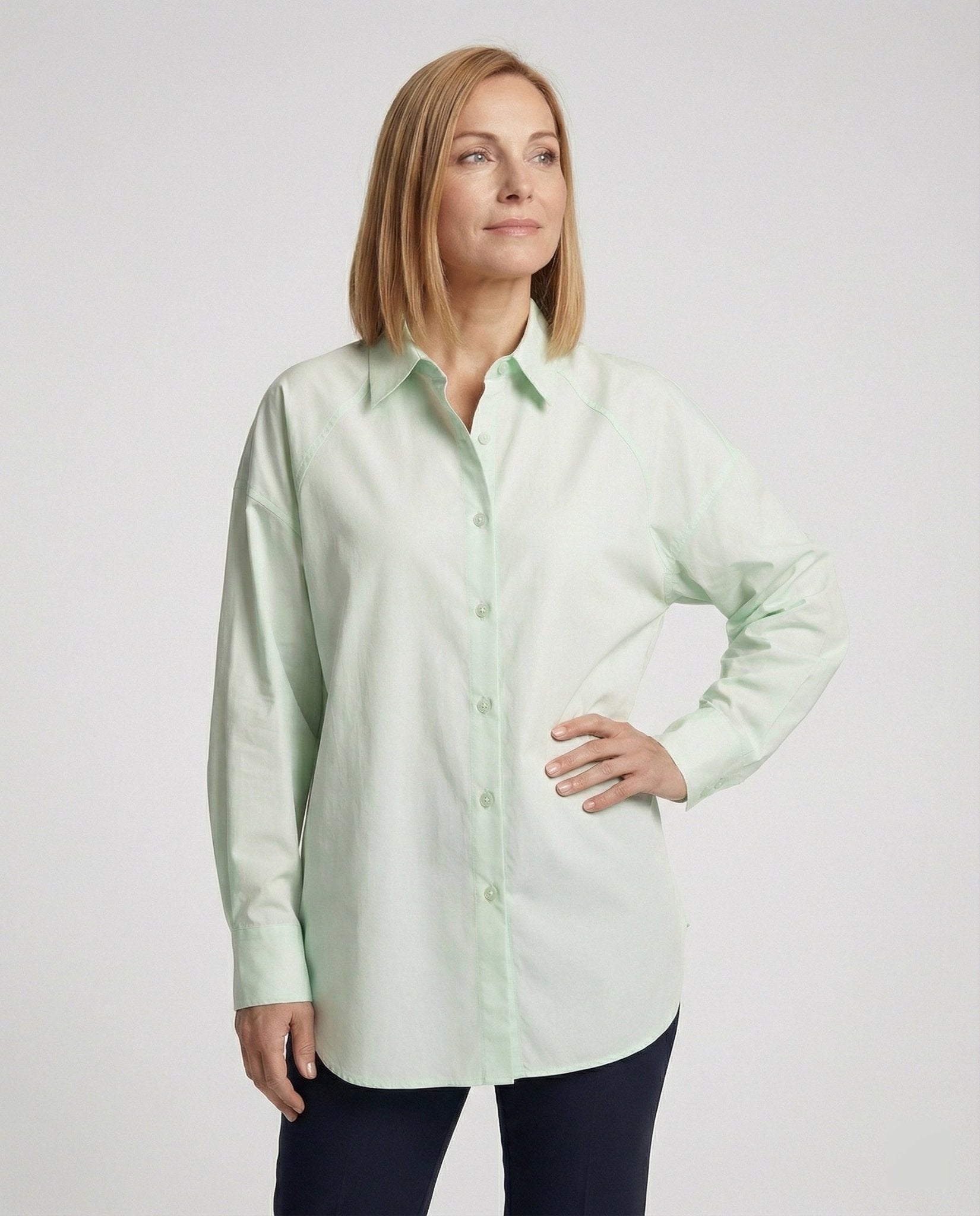 Women's Oversized Shirt Blouse made of Cotton - Chichicherry