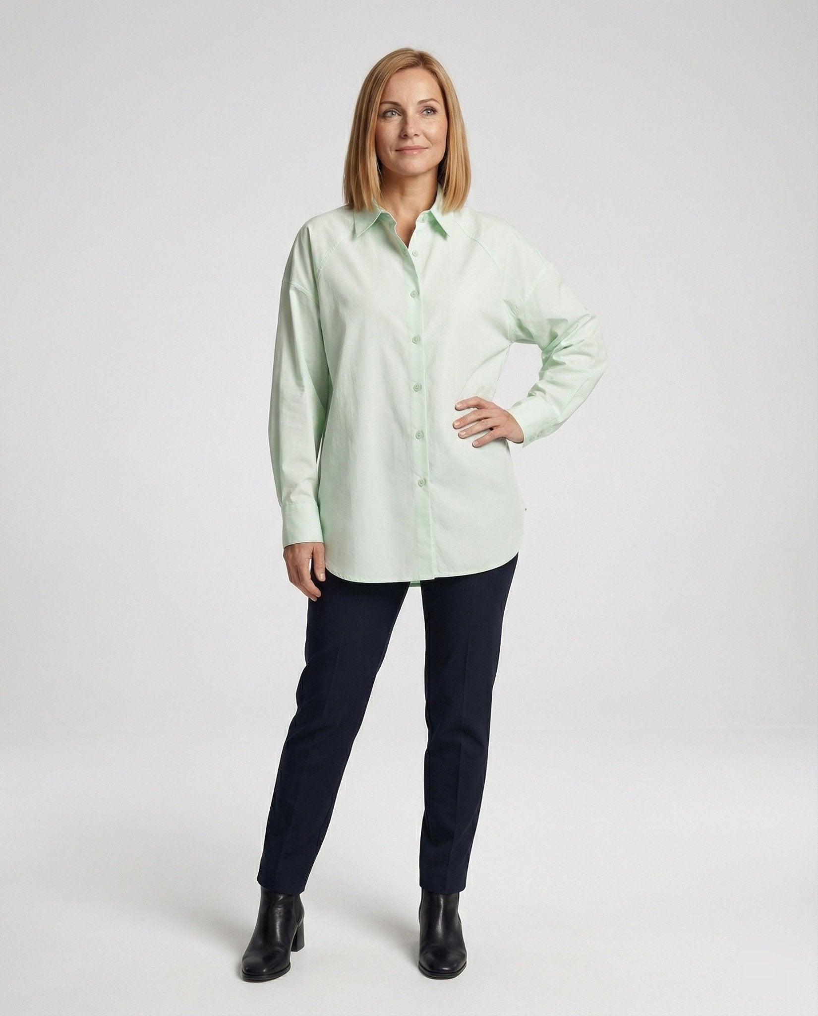 Women's Oversized Shirt Blouse made of Cotton - Chichicherry