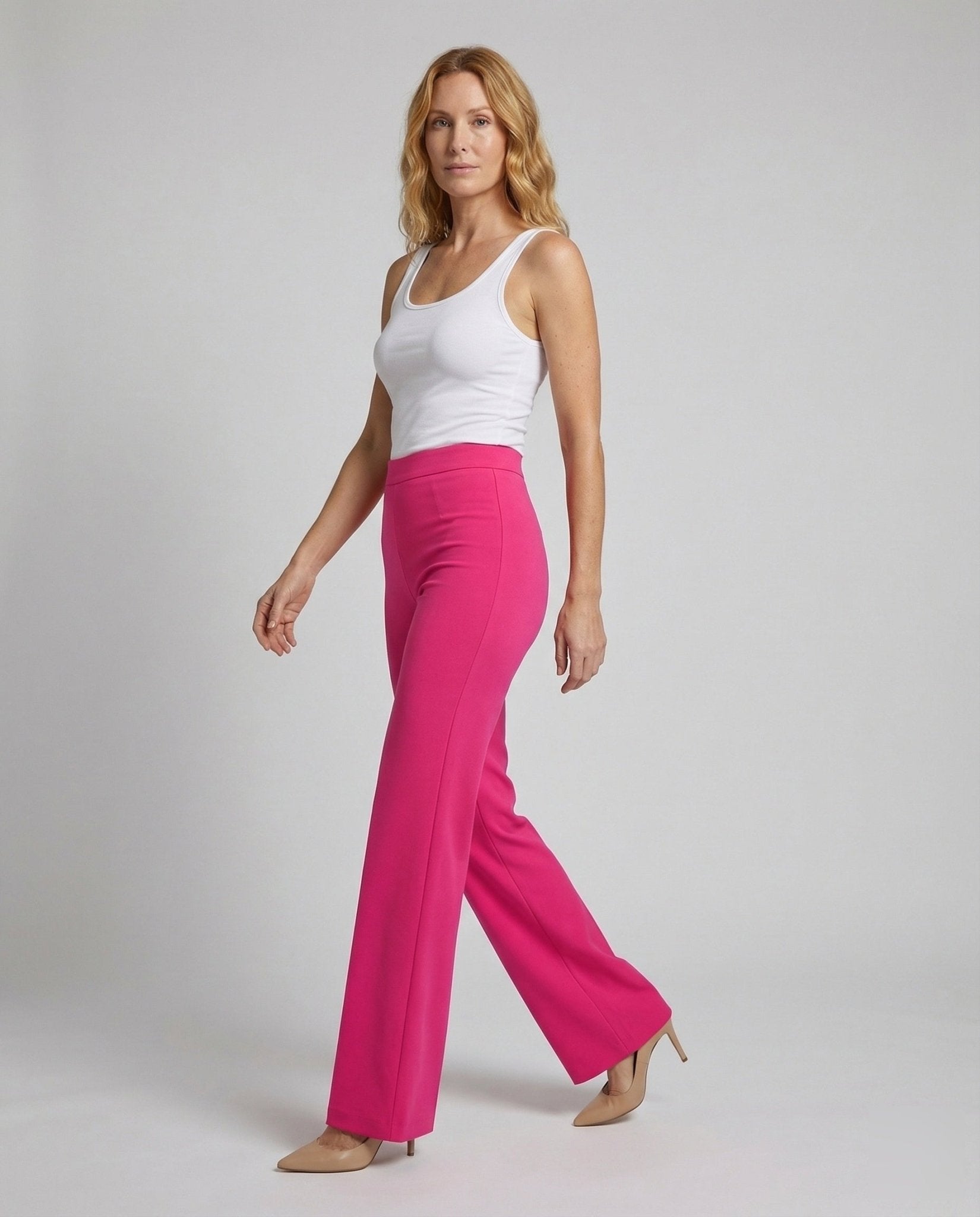 Women's Palazzo Pants Crepe High Waist - Chichicherry