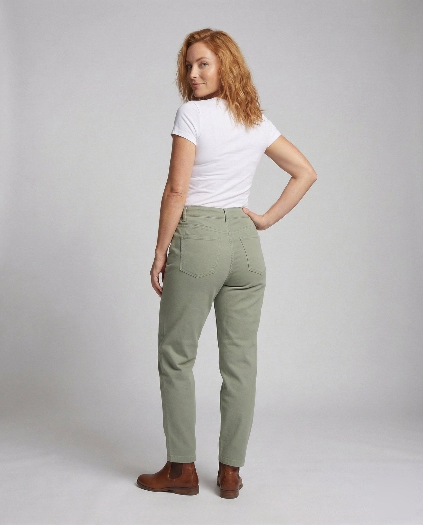 Women's Pants High Waist Straight - Chichicherry