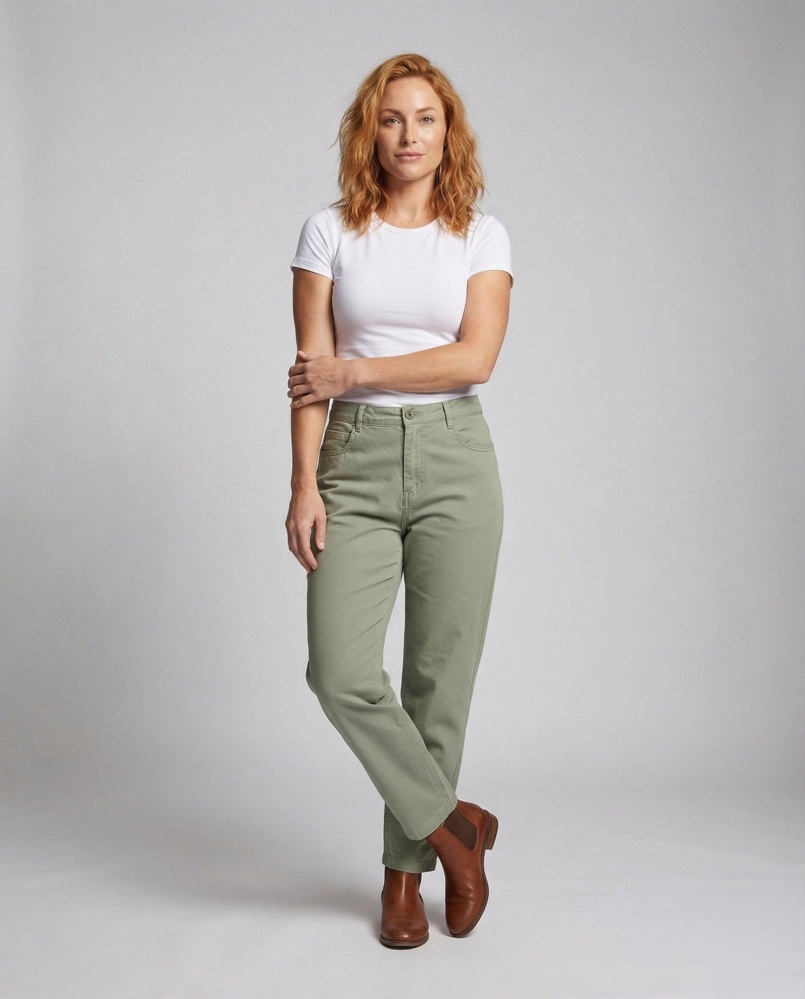 Women's Pants High Waist Straight - Chichicherry