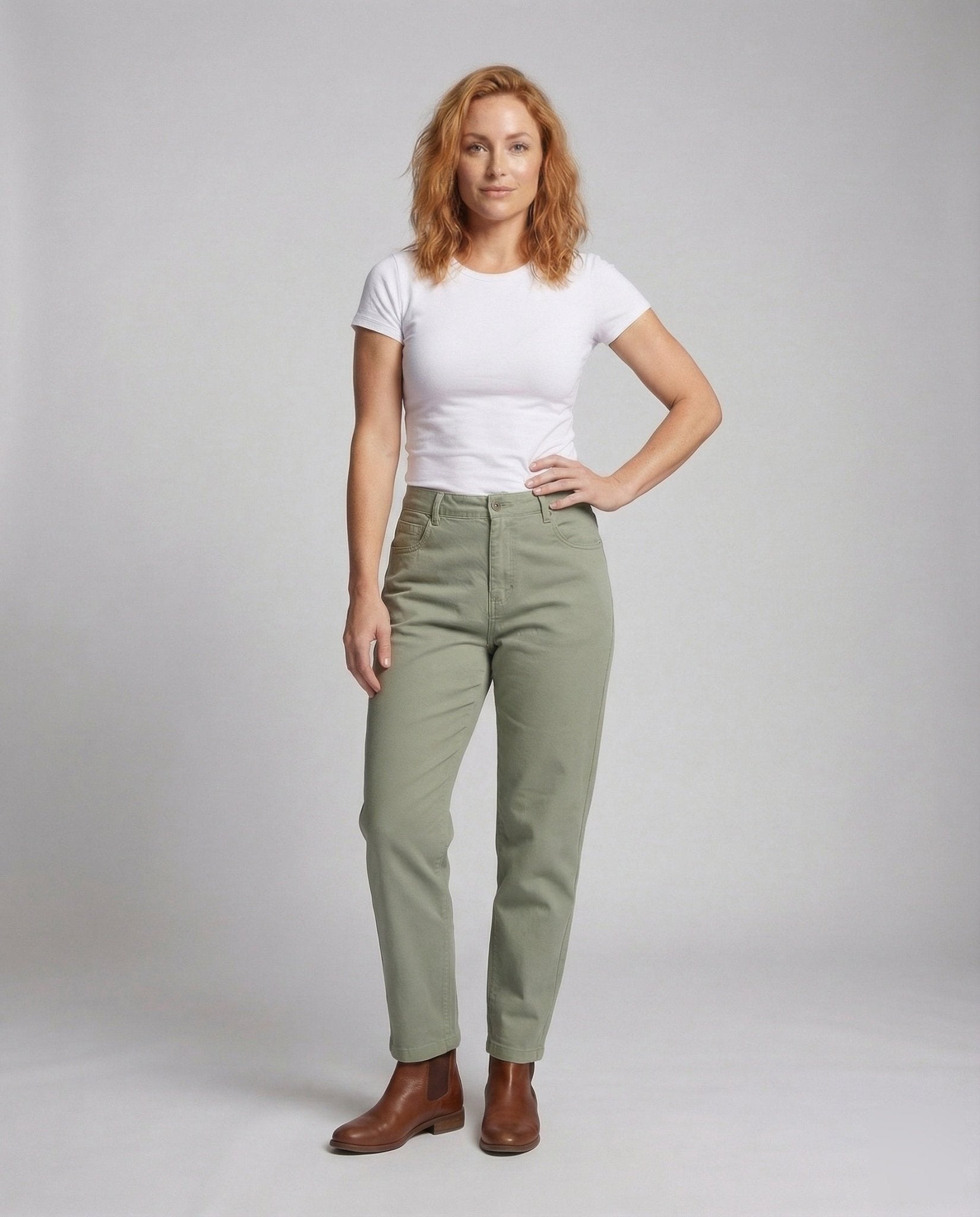 Women's Pants High Waist Straight - Chichicherry