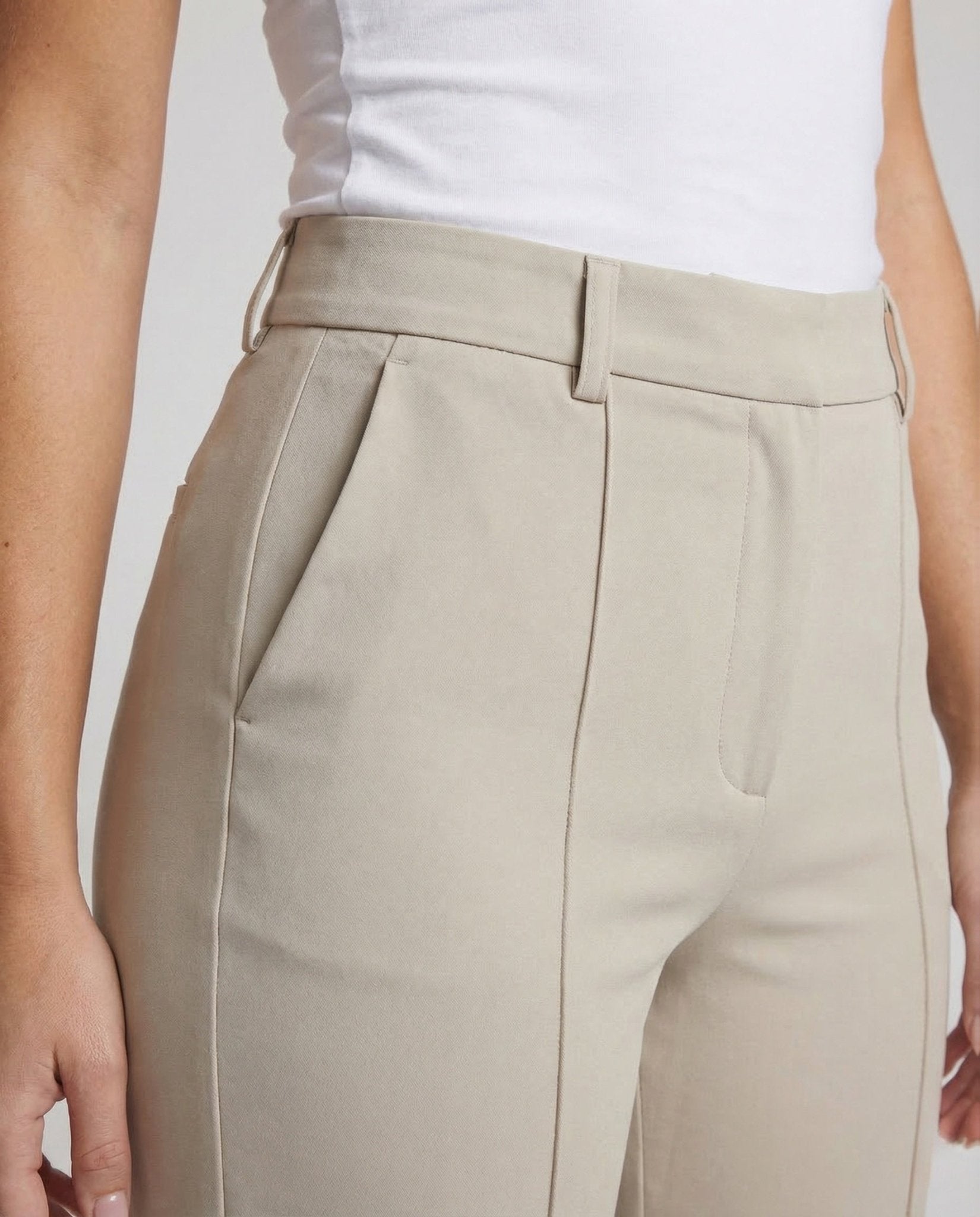 Women's Pleated Trousers Wide Press Fold - Chichicherry