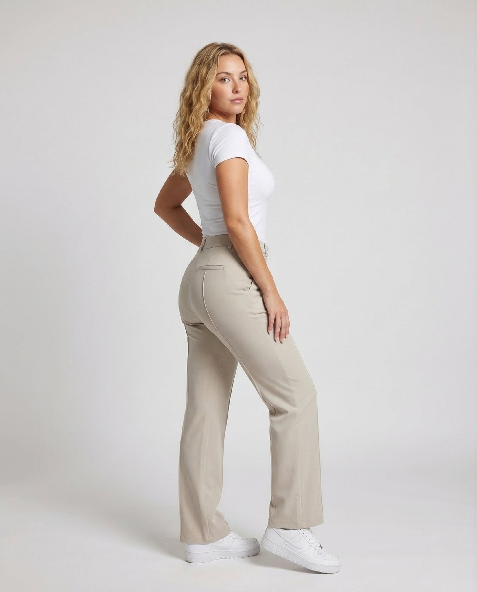 Women's Pleated Trousers Wide Press Fold - Chichicherry