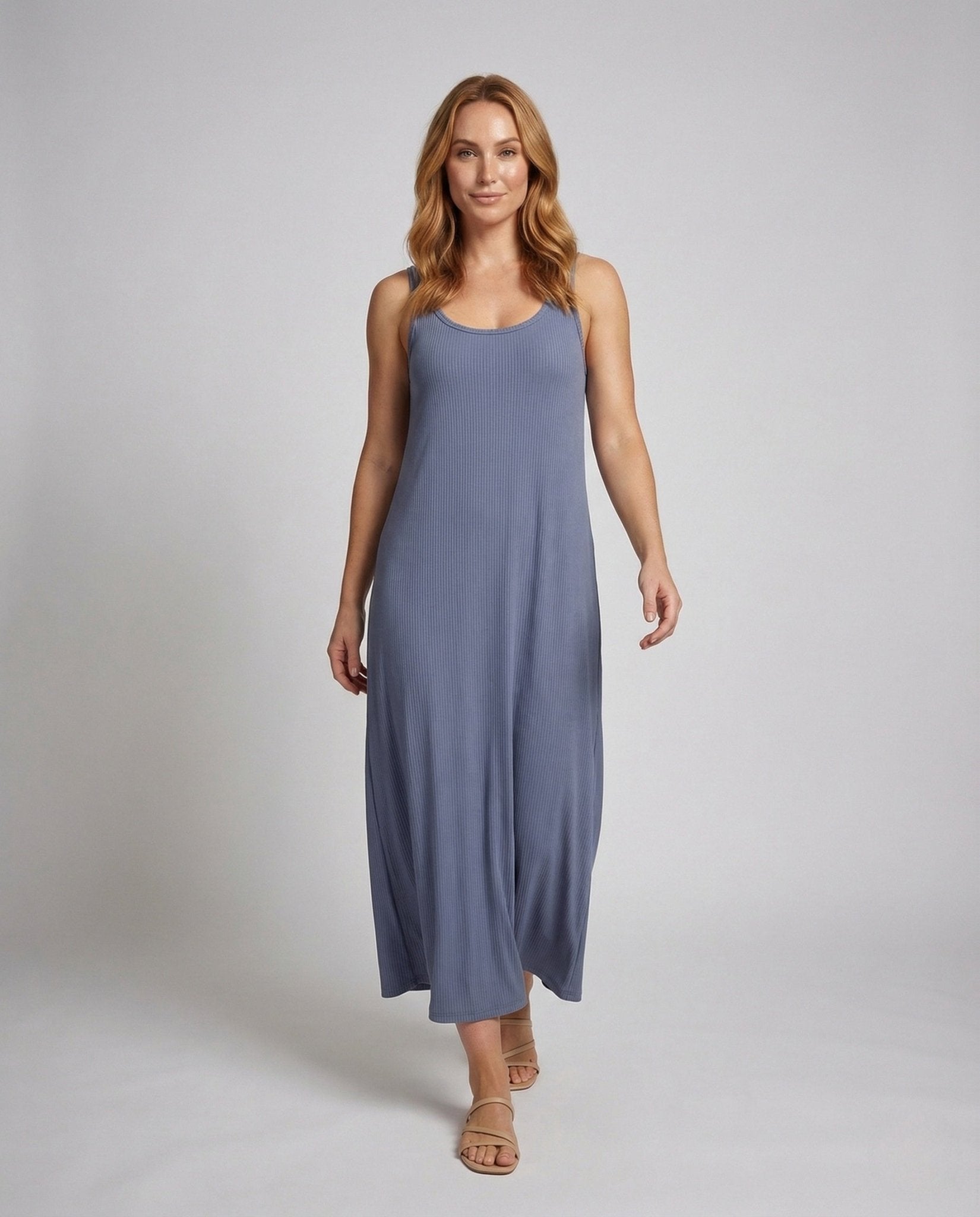 Women's Rib Dress A - Line - Chichicherry