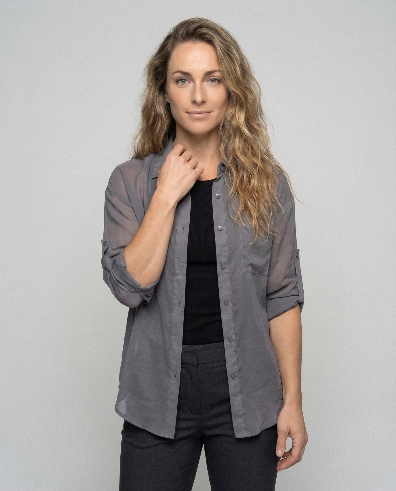 Women’s satin blouse with back knot - Chichicherry