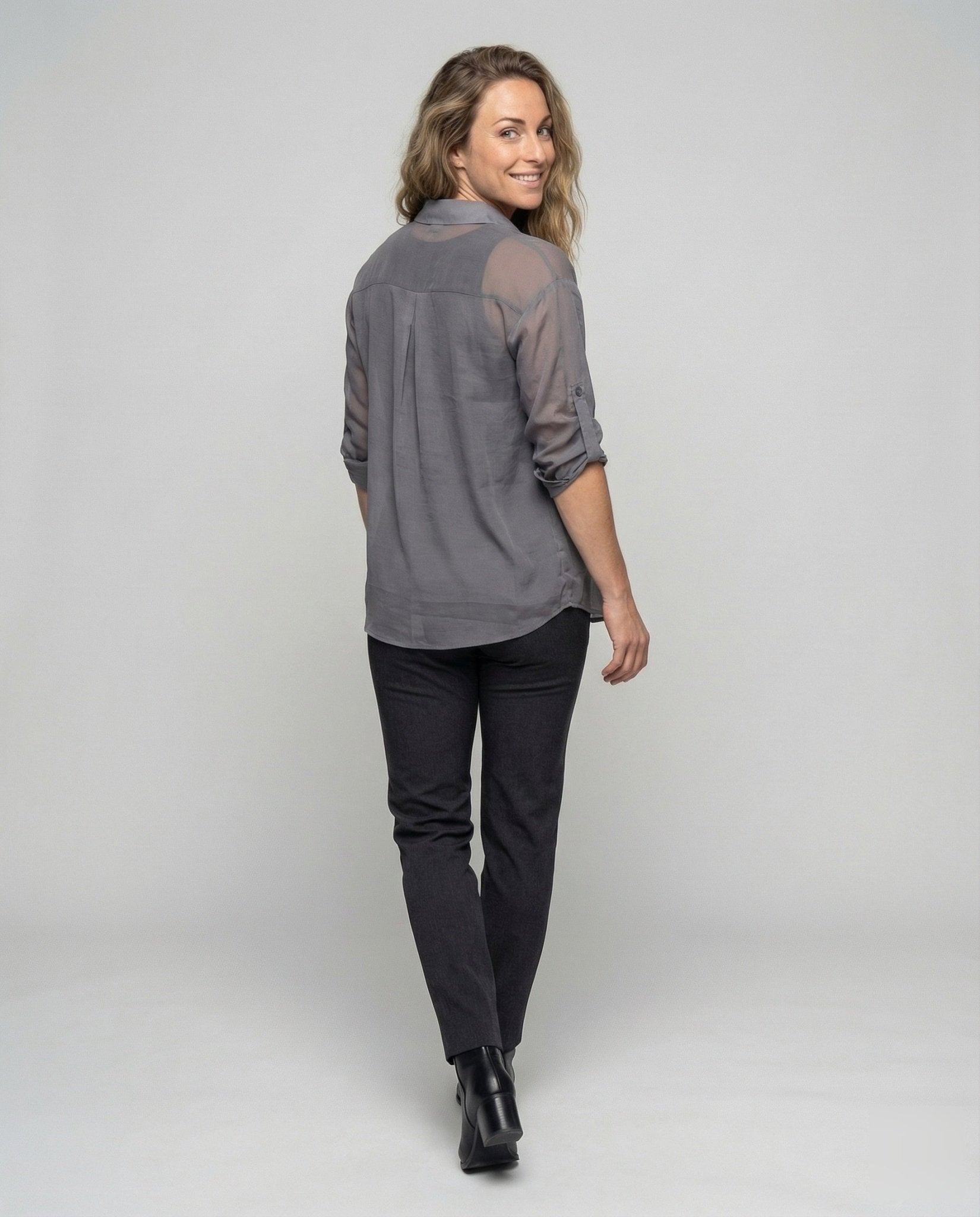 Women’s satin blouse with back knot - Chichicherry