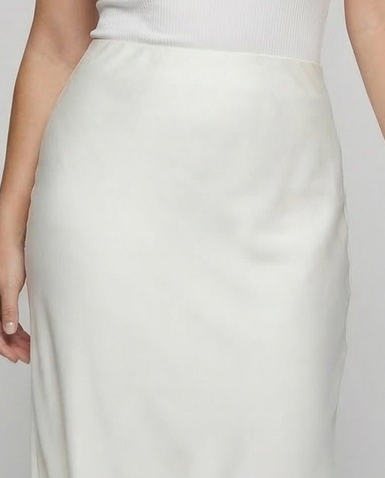 Women's Satin Maxi Skirt High Waist - Chichicherry