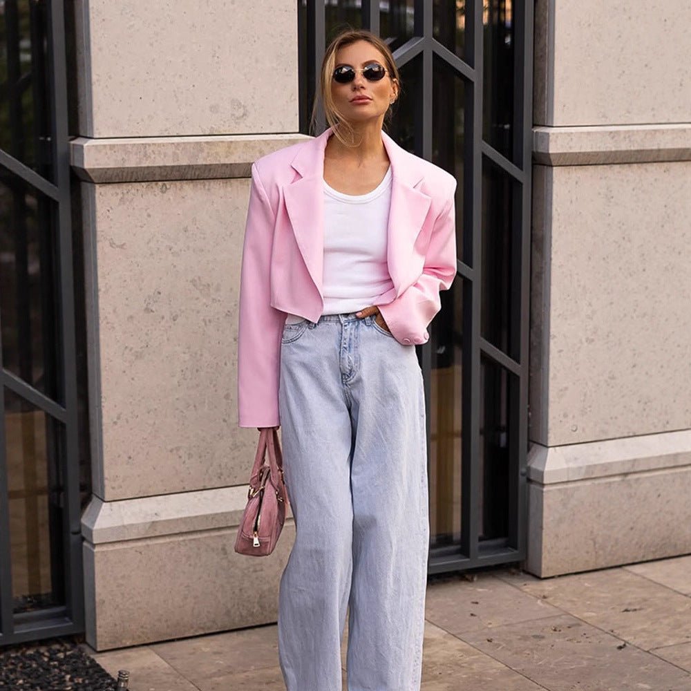 Women's Short Blazer and Maxi Skirt Two-Piece Set in Flowing Satin with Tailored Waist Chichicherry - Chichicherry