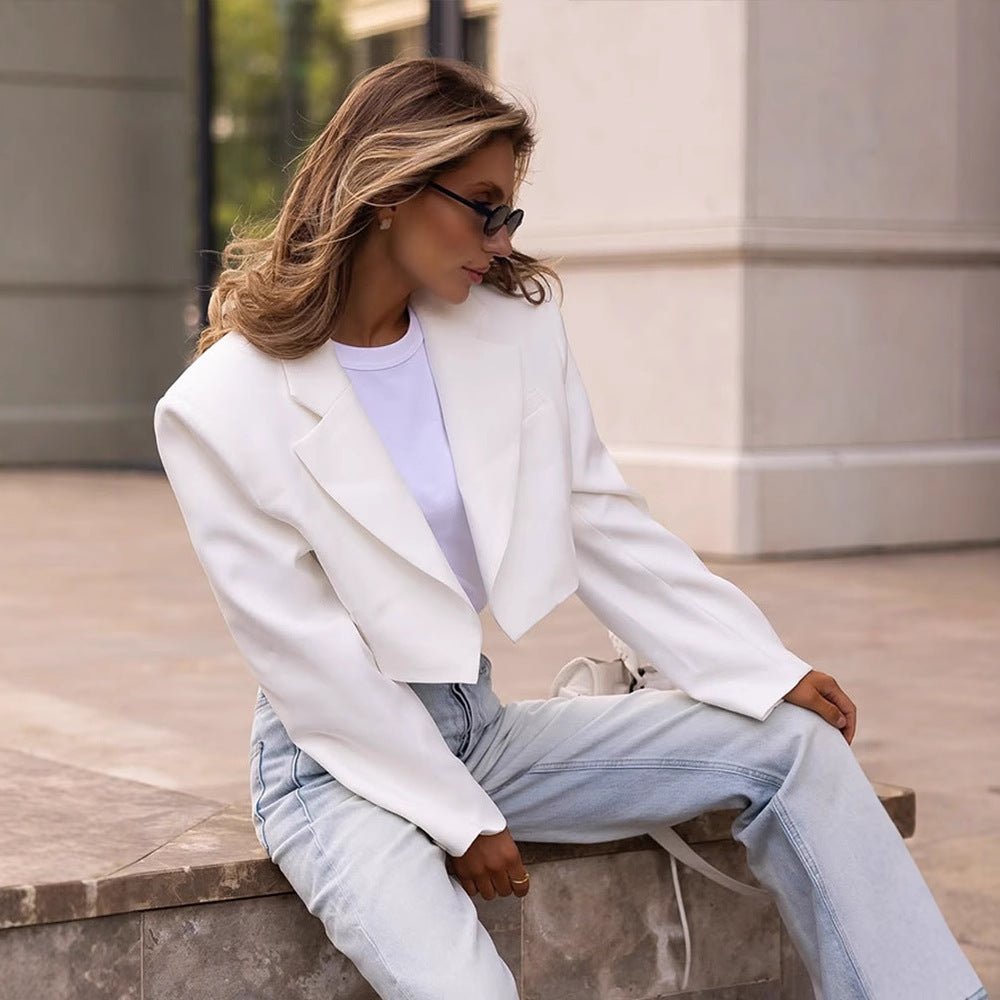 Women's Short Blazer and Maxi Skirt Two-Piece Set in Flowing Satin with Tailored Waist Chichicherry - Chichicherry