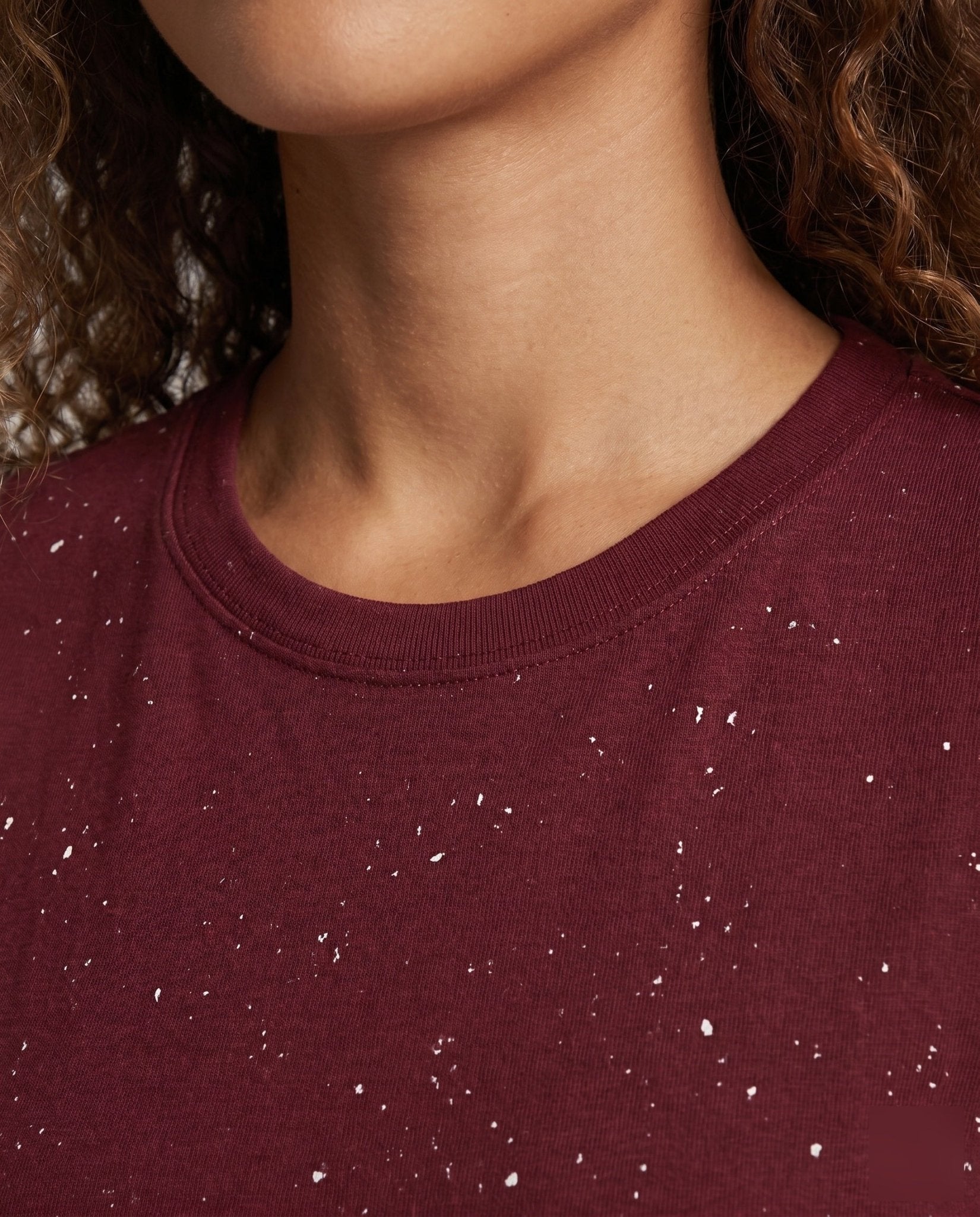 Women's Short Sleeve Shirt with Elegant Star Pattern - Chichicherry