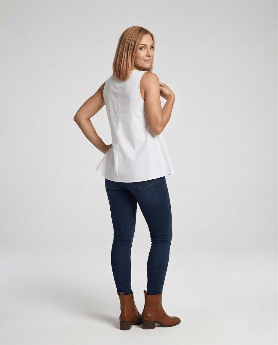 Women's Sleeveless Lace Top with V-Neck - Chichicherry