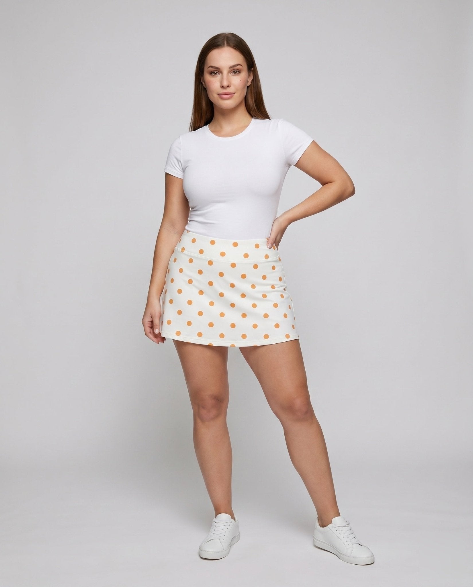 Women's sports shorts with playful polka dot pattern - Chichicherry