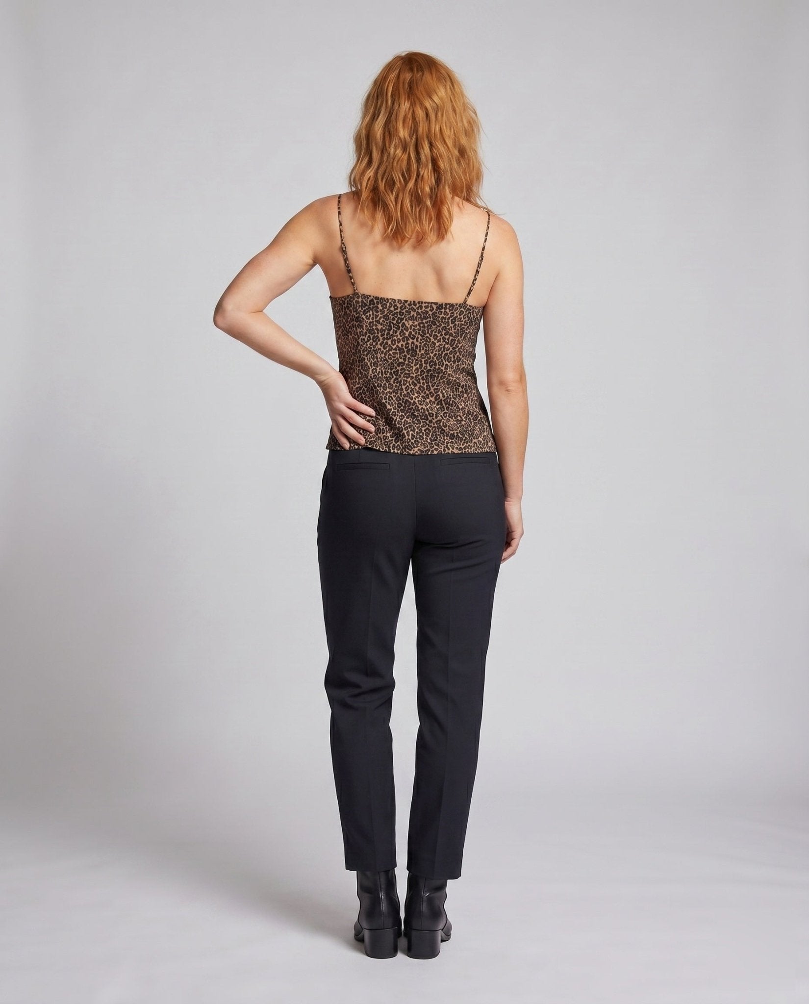 Women's strap top with sexy animal print and playful lacing design - Chichicherry