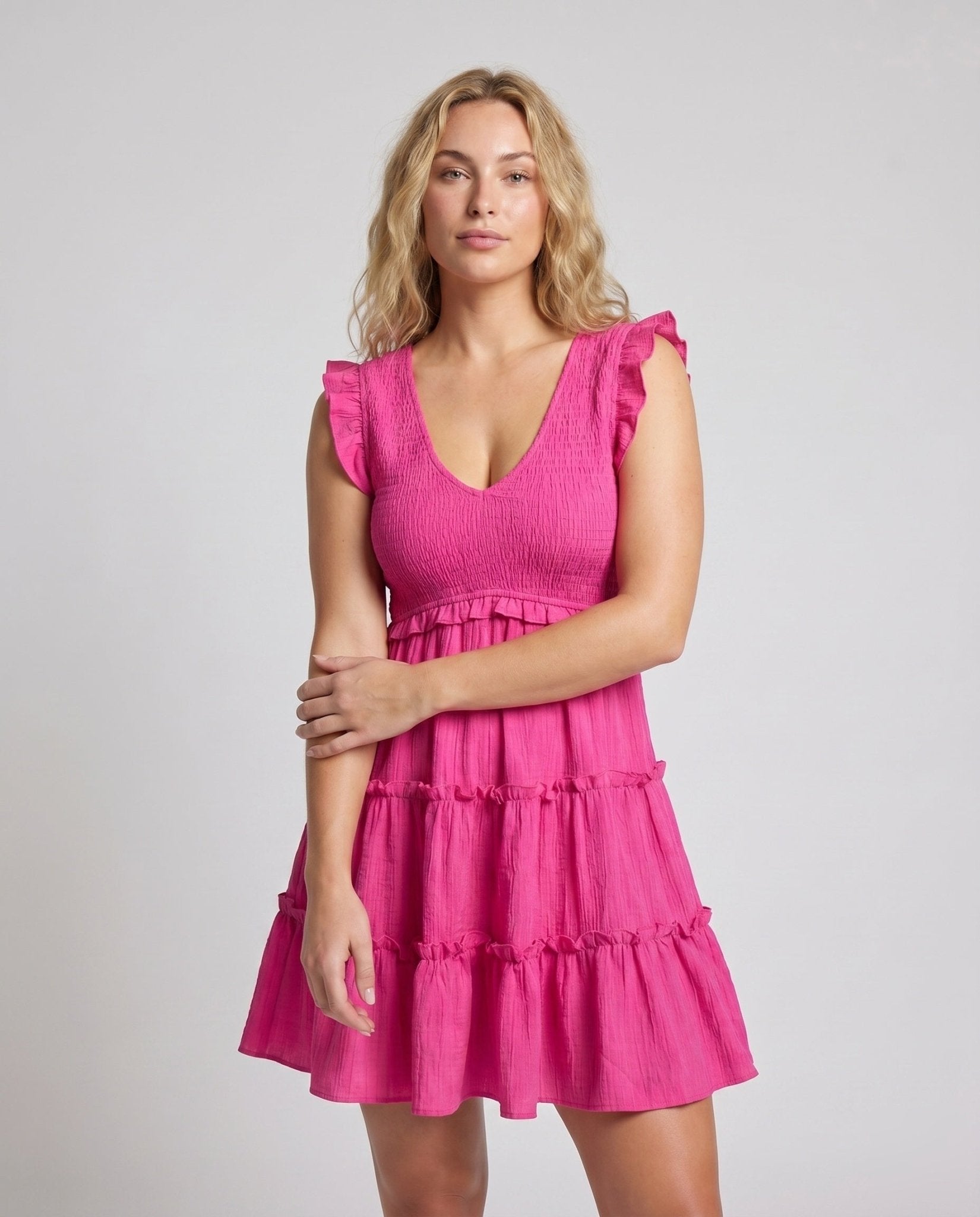 Women's summer dress with ruffle details by - Chichicherry