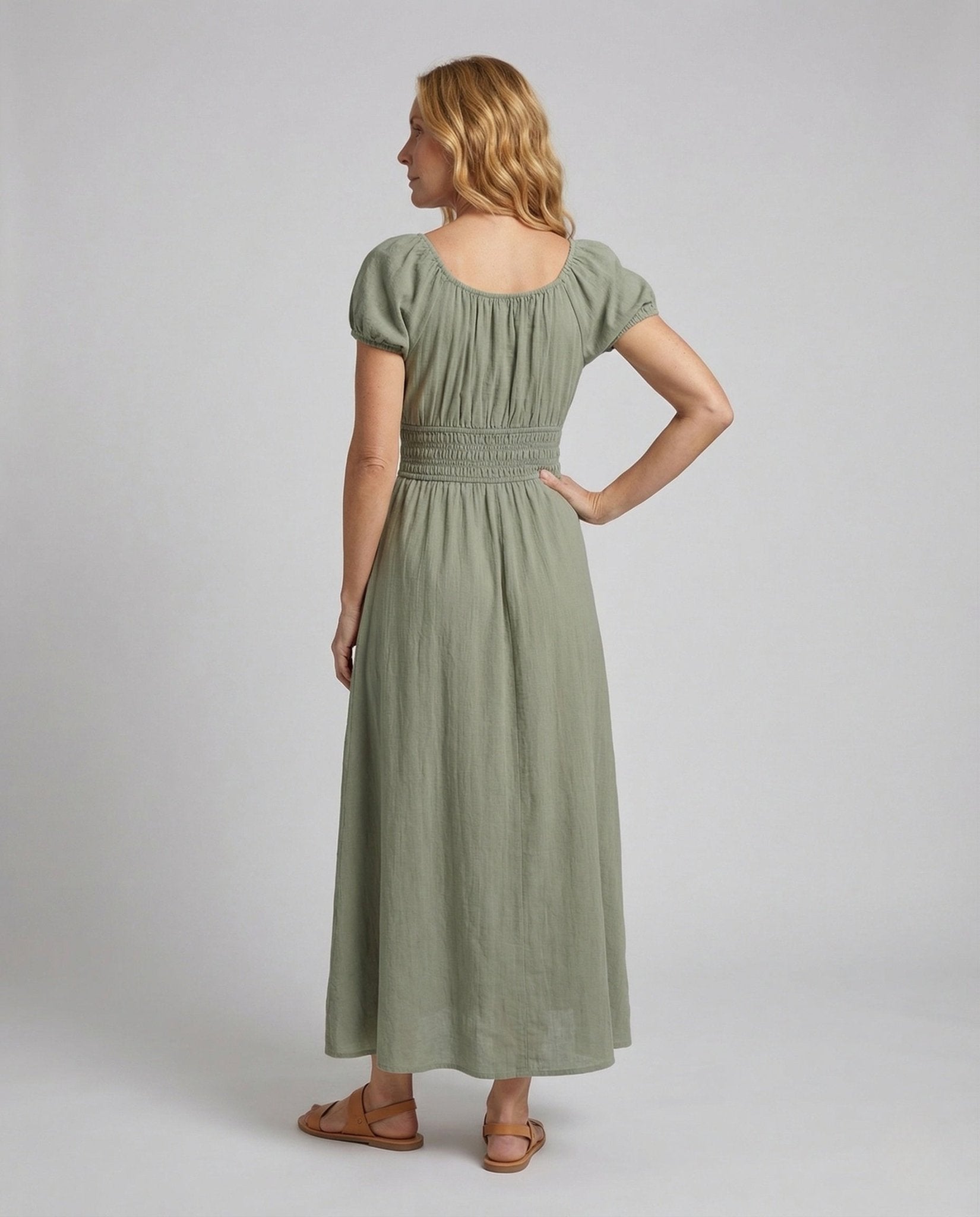 Women's Summer Maxi Dress with Empire Waist - Chichicherry