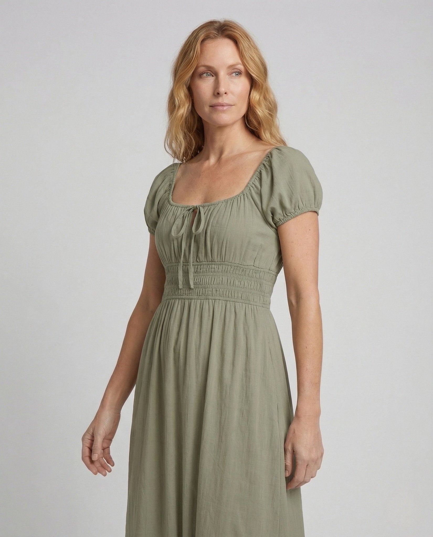 Women's Summer Maxi Dress with Empire Waist - Chichicherry