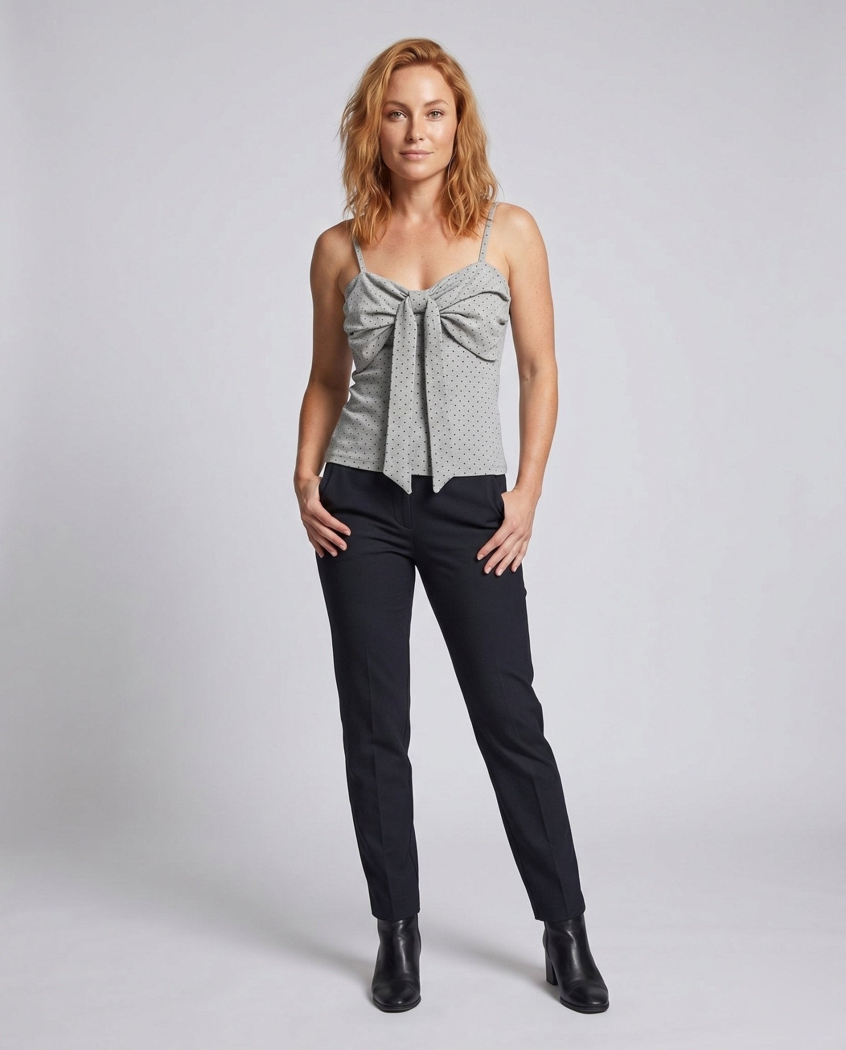 Women’s tank top with decorative bow design - Chichicherry