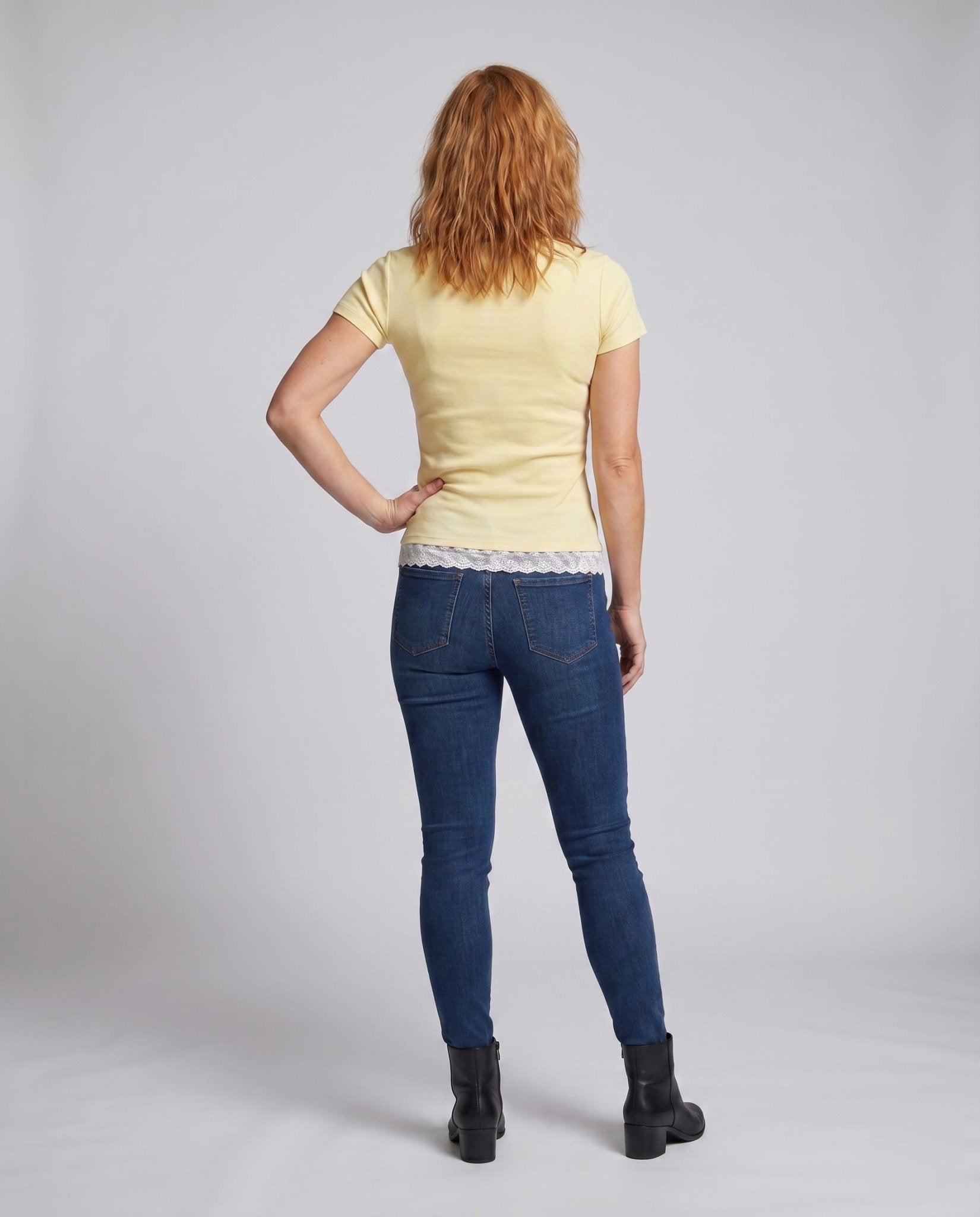 Women's top with sophisticated lacing design and elegant lace insert - Chichicherry