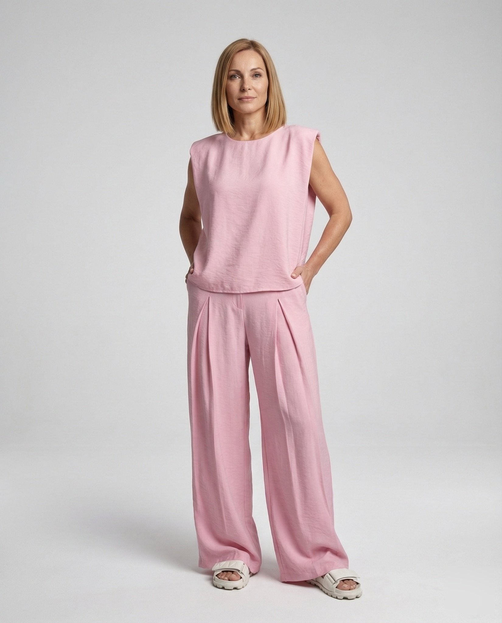 Women's Two-Piece Set Blazer Palazzo - Chichicherry