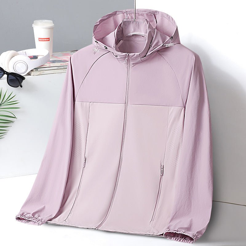 Women's Ultralight UV Protection Windbreaker with Hood and Ventilation Perforation Chichicherry - Chichicherry