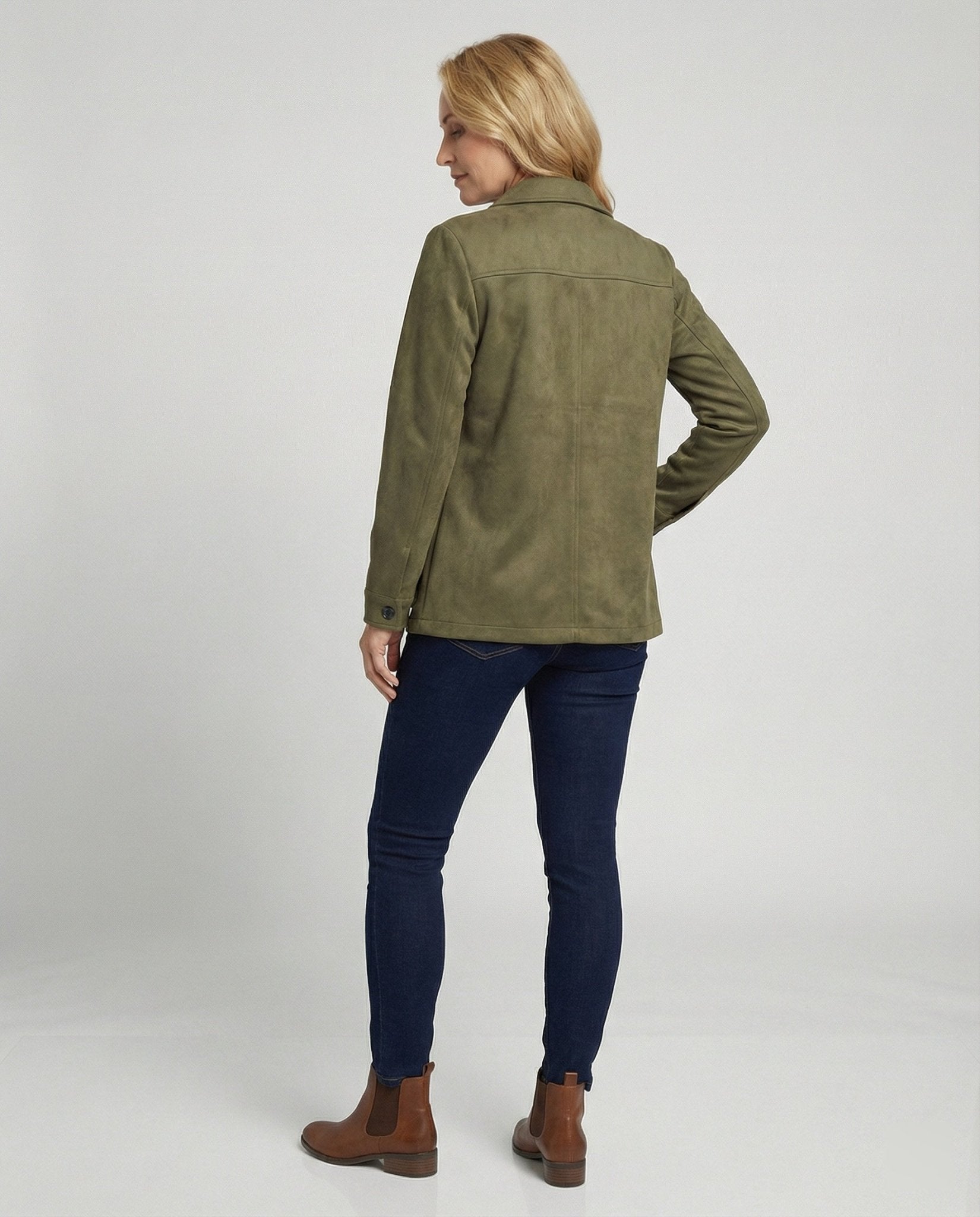 Women’s utility jacket made of suede - Chichicherry