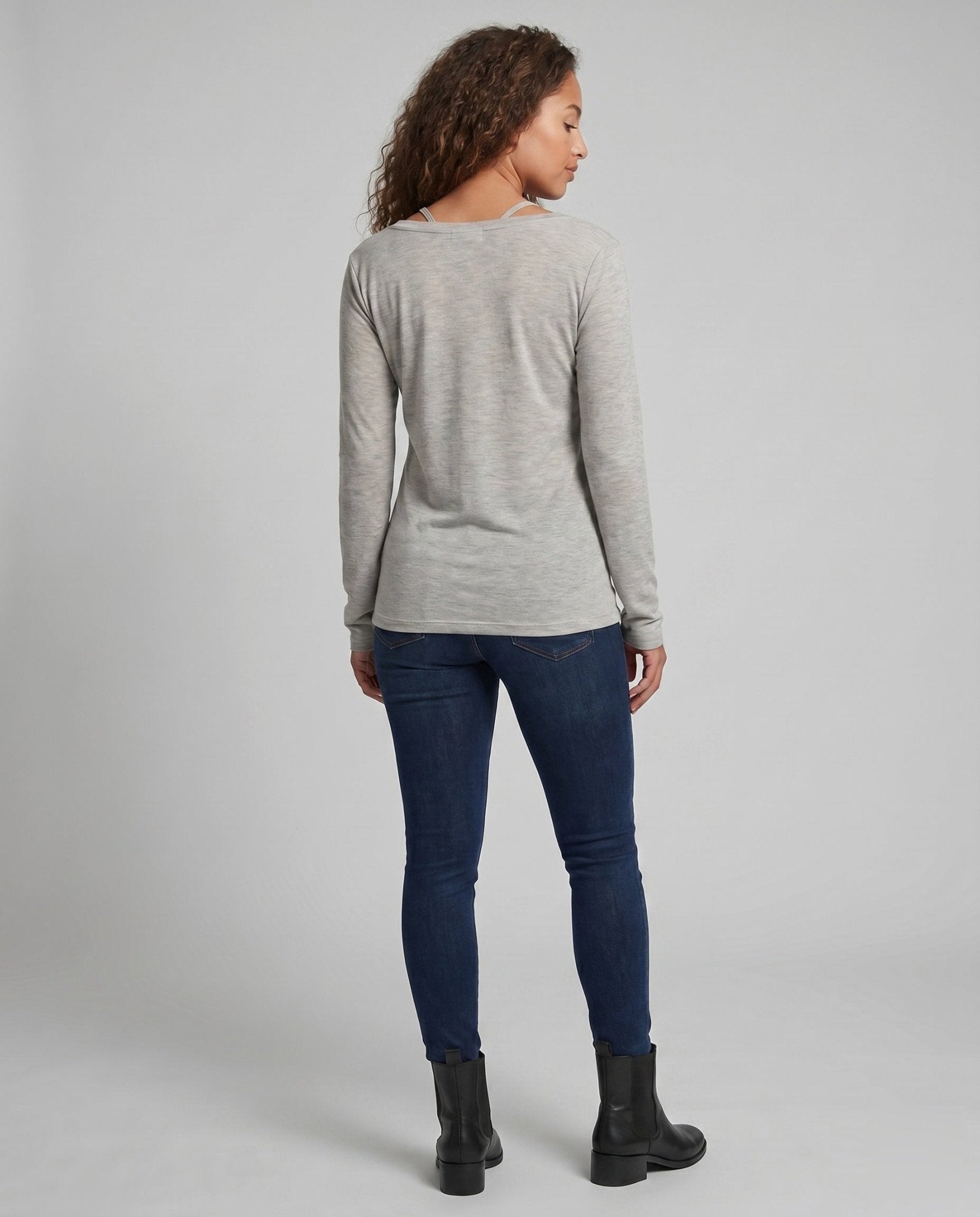 Women's V-Neck Long Sleeve Shirt with Creative Text - Chichicherry