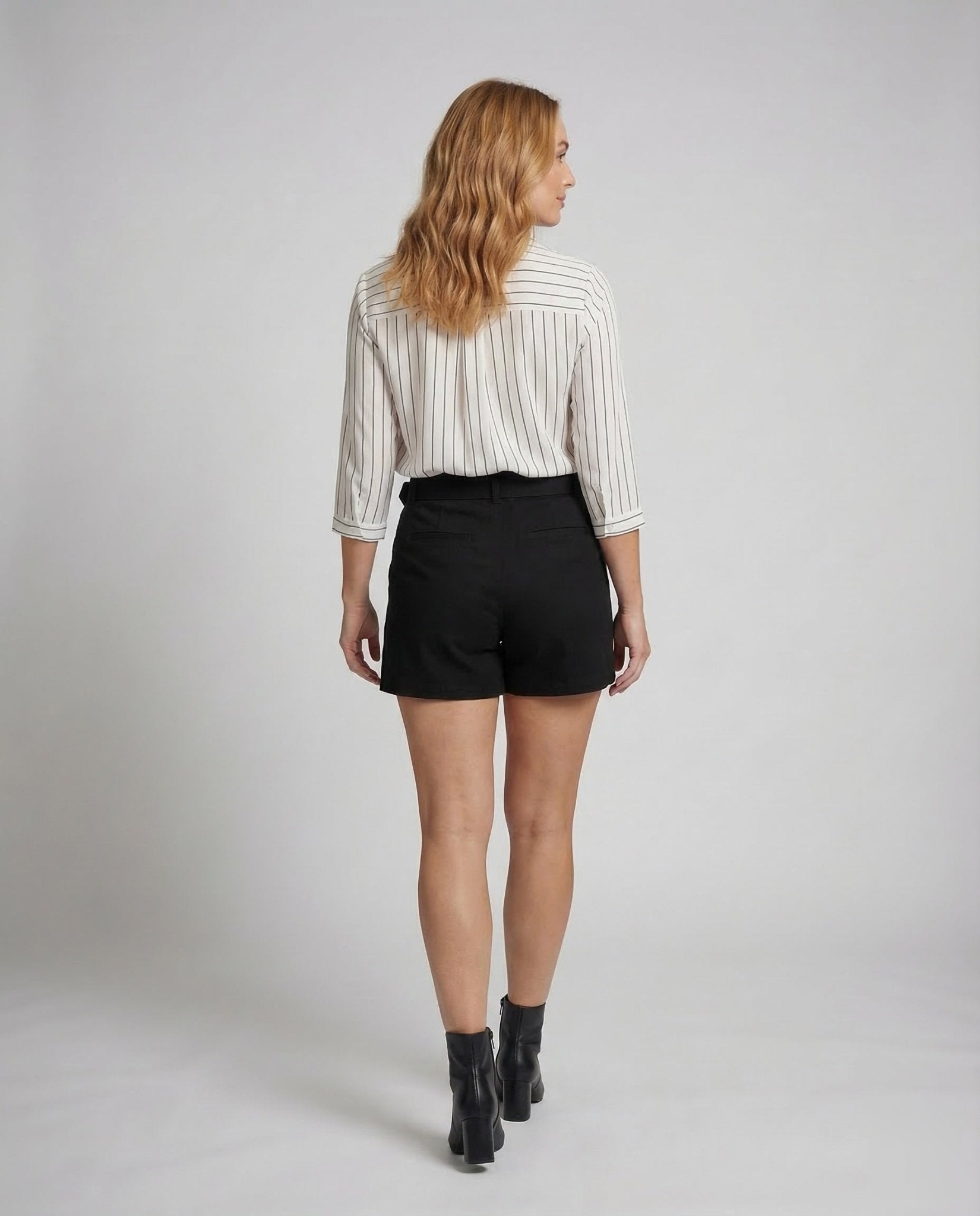 Women's Viscose Blouse Stripes V Neck - Chichicherry