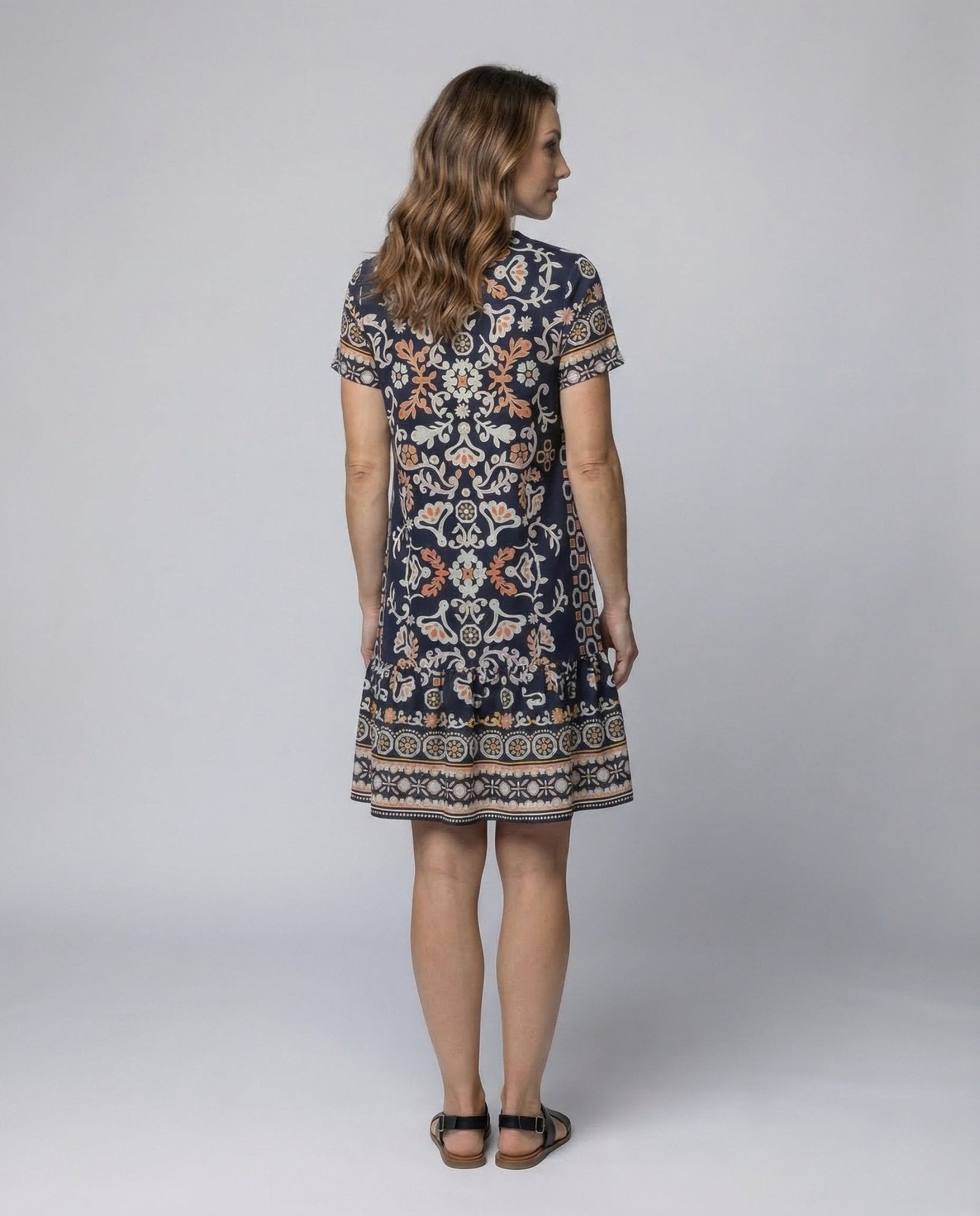 Women's Viscose Dress Ethnic Pattern - Chichicherry