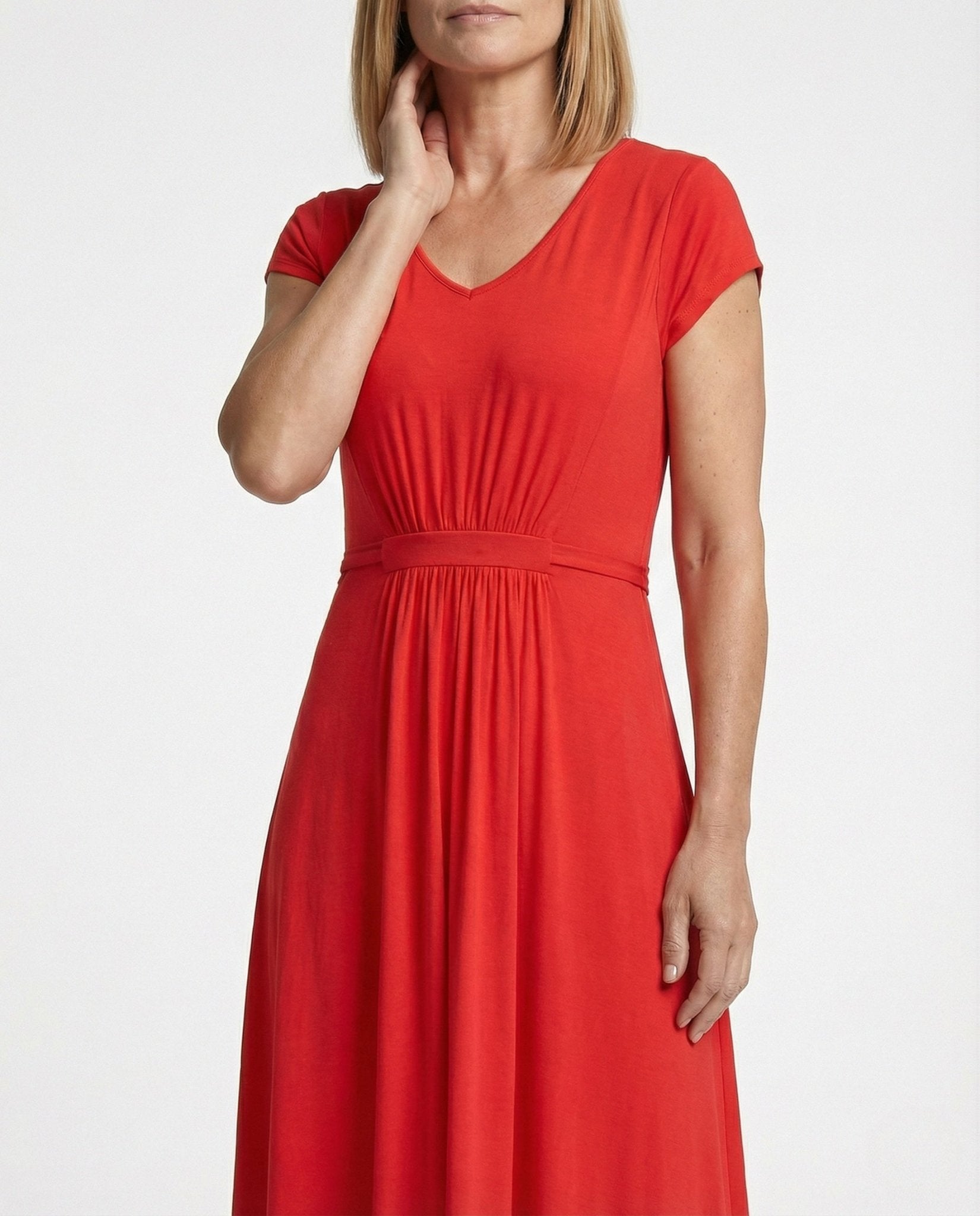 Women's viscose jersey maxi dress with empire waist - Chichicherry