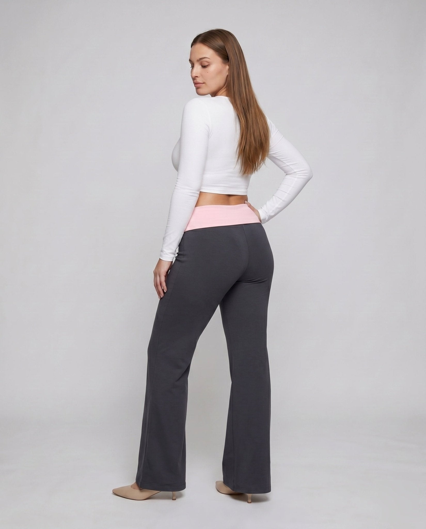 Women's Wide Jersey Pants with Elastic Waistband - Chichicherry