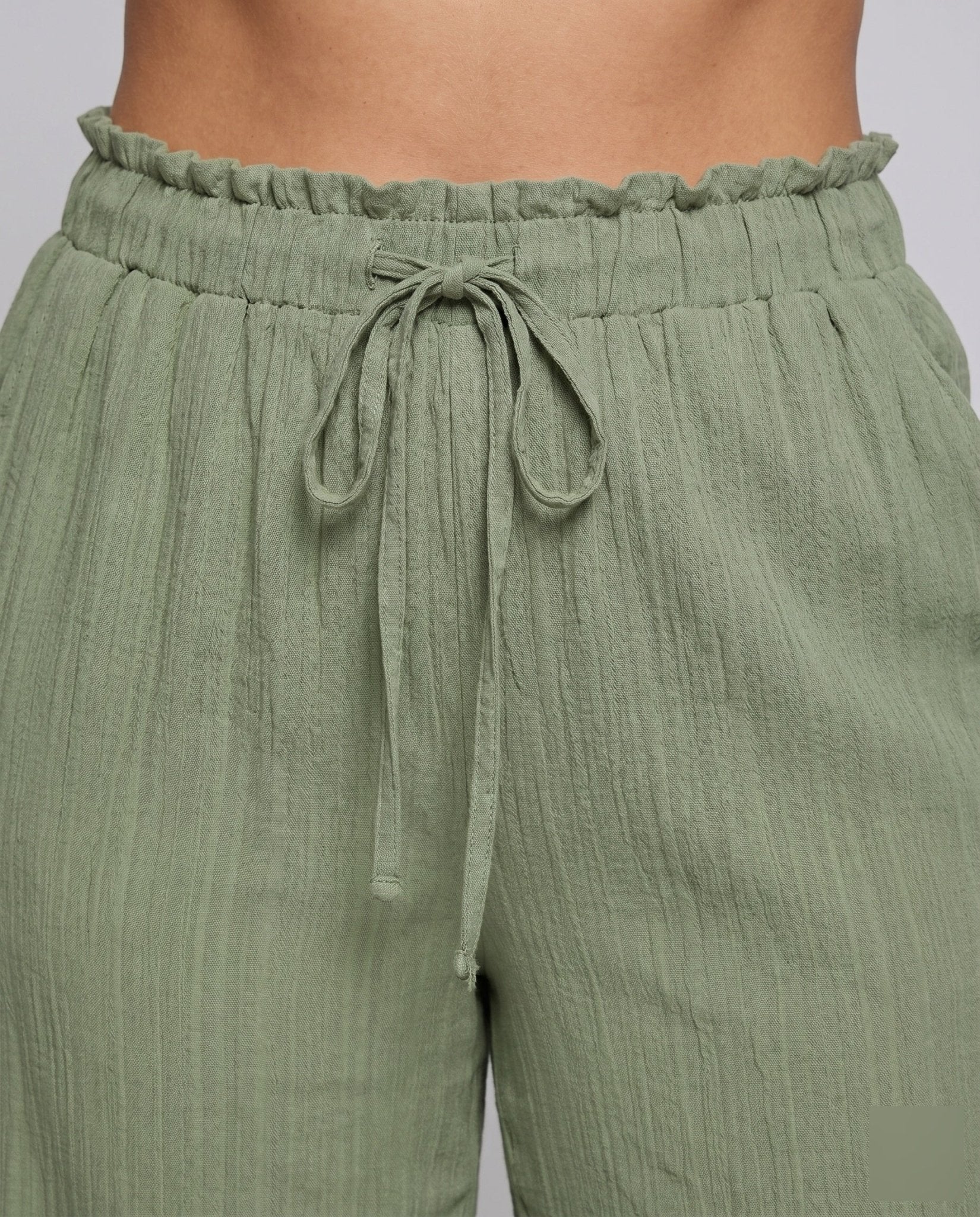 Women's Wide Palazzo Pants with Elastic Waistband - Chichicherry