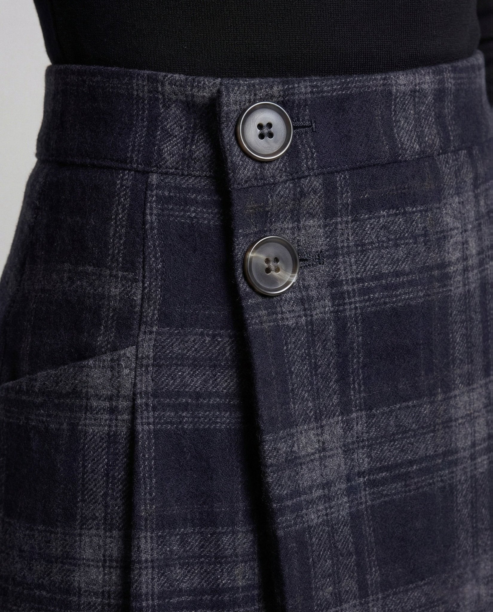 Women's Wool Blend A - Line Skirt - Chichicherry