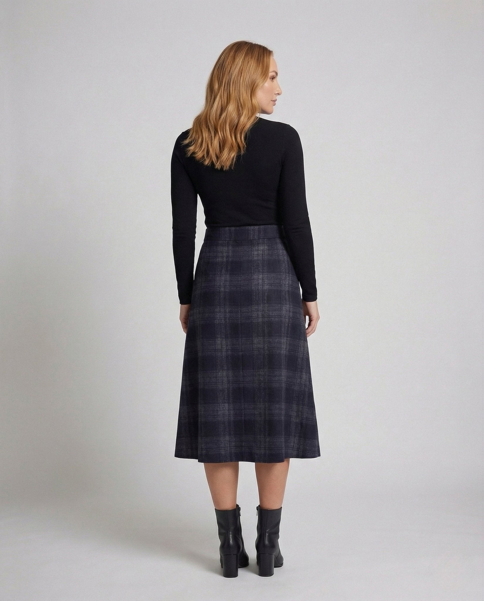 Women's Wool Blend A - Line Skirt - Chichicherry