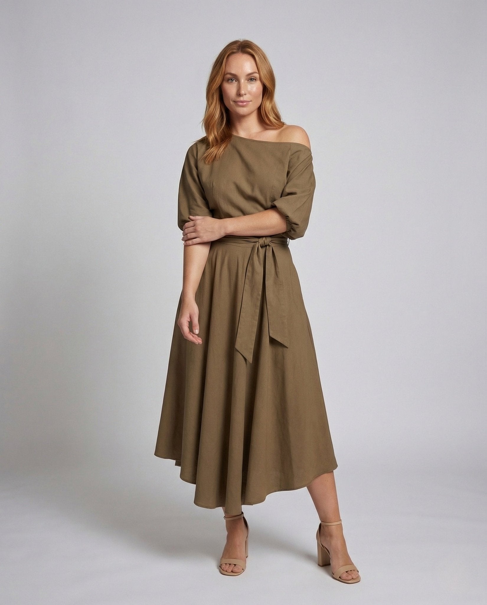 Women's Wrap Dress Off - Shoulder A - Line - Chichicherry