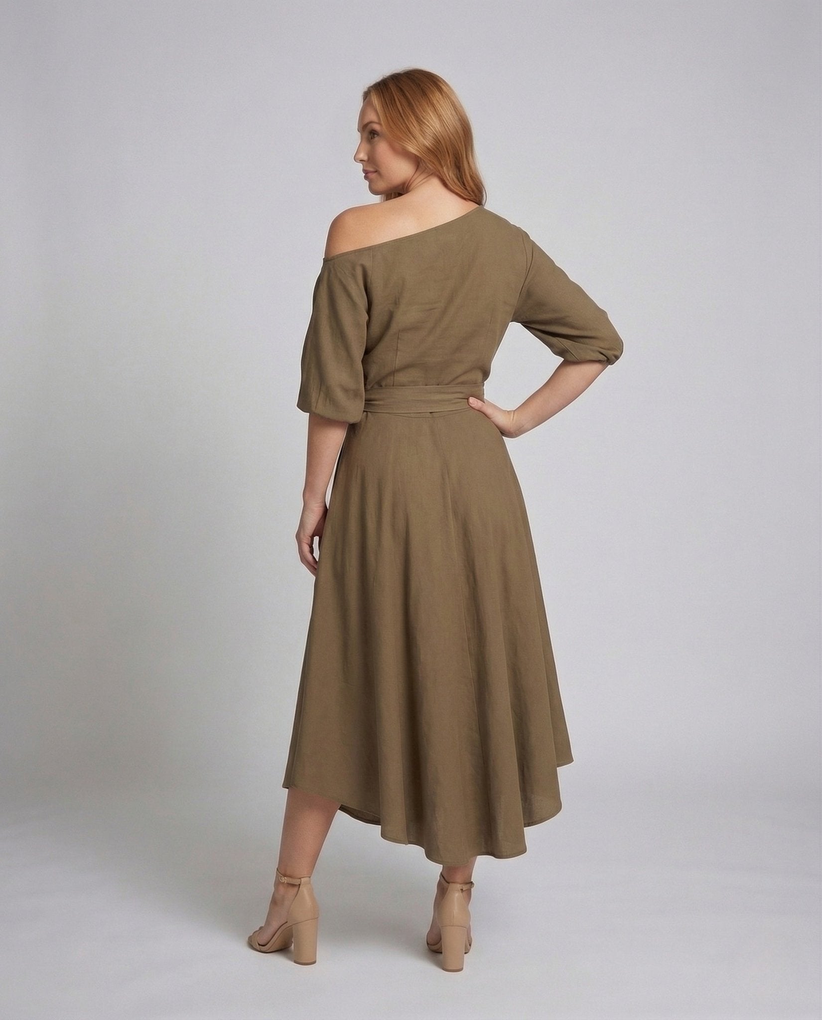 Women's Wrap Dress Off - Shoulder A - Line - Chichicherry