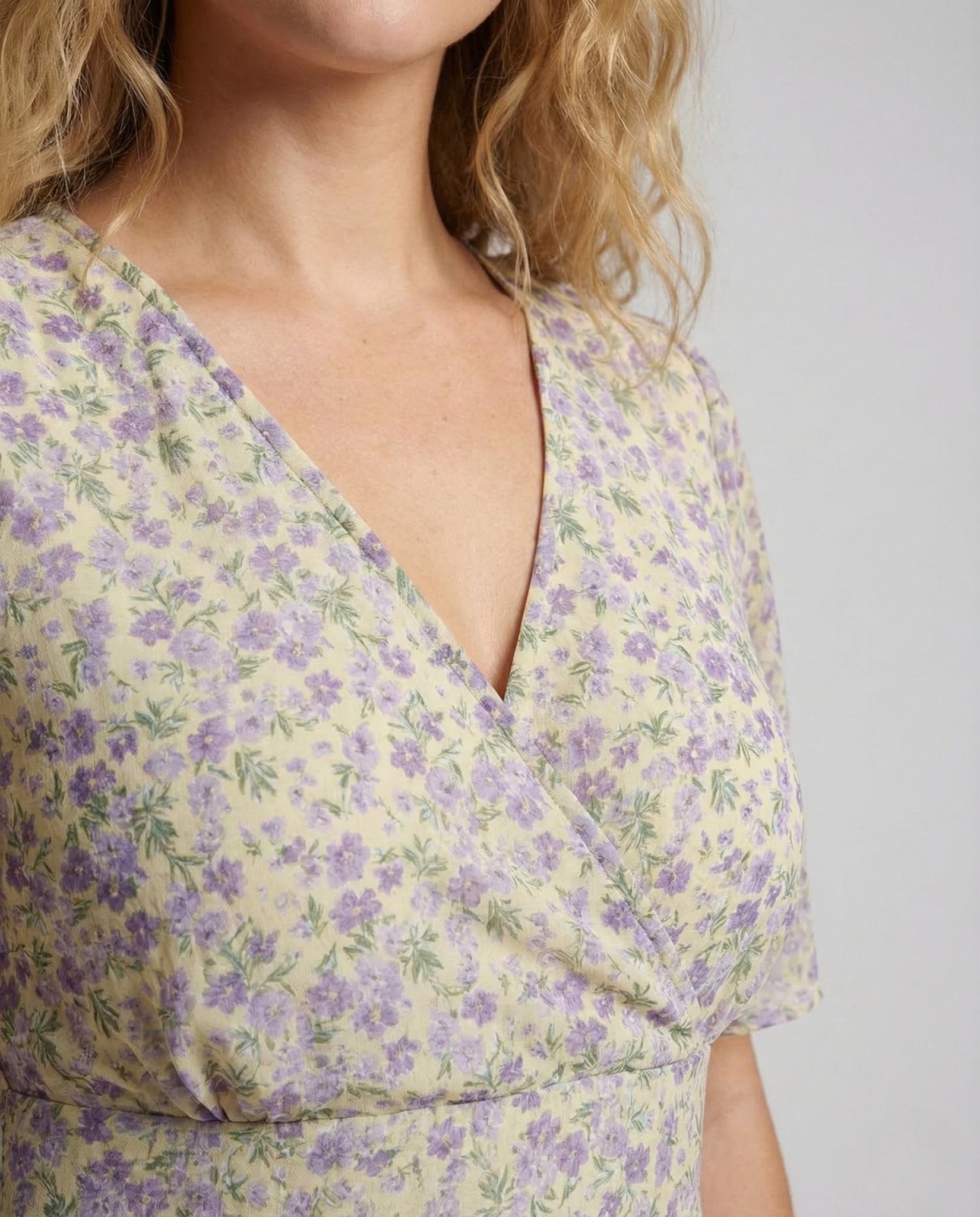 Women's Wrap Dress V Neck A - Line - Chichicherry