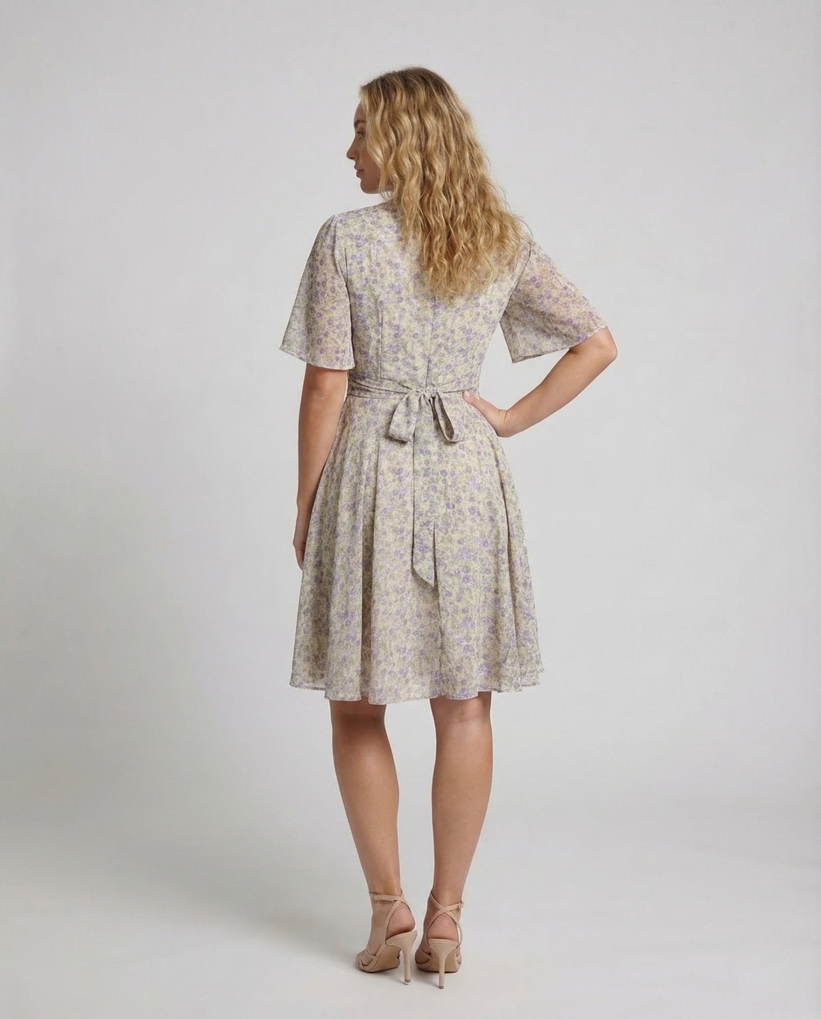 Women's Wrap Dress V Neck A - Line - Chichicherry