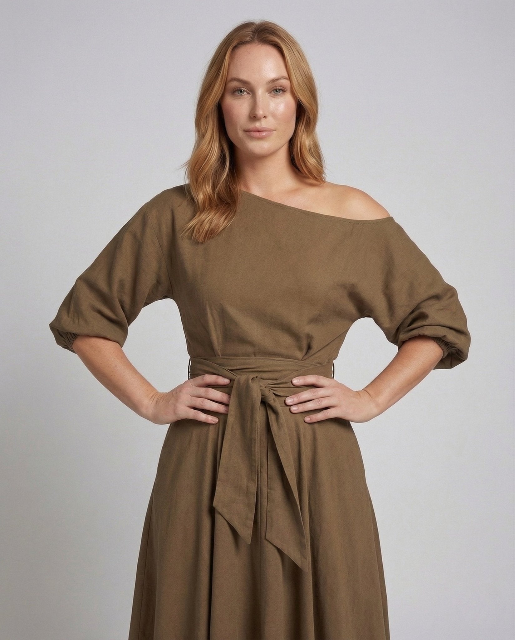 Women's Wrap Midi Dress Godet Skirt - Chichicherry